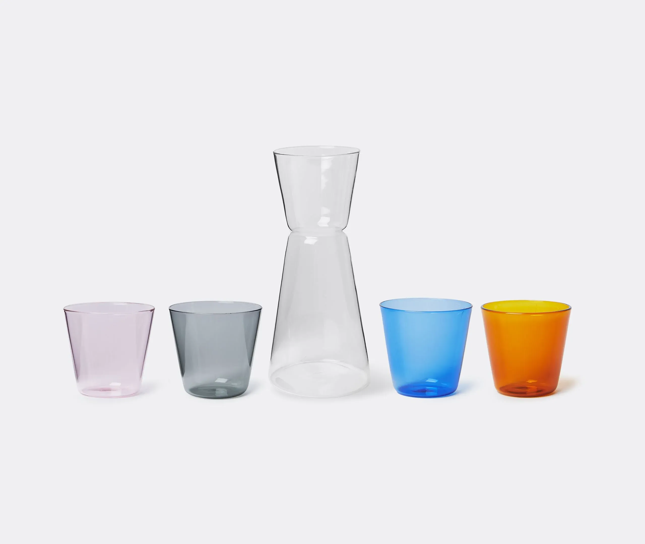 5-Piece Jug and Tumbler Set - Clear, Glass