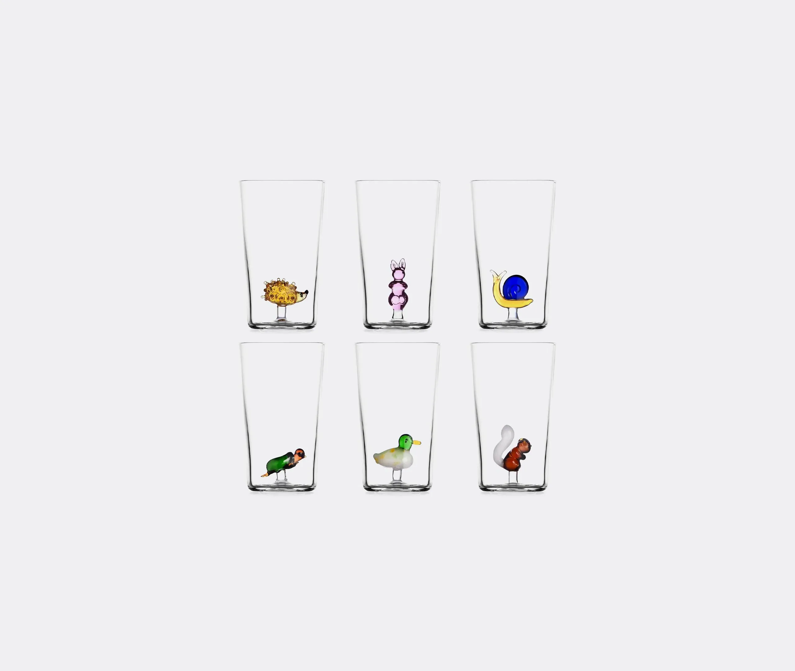 6-Piece Animal Farm Glass Set - Multicolor Glass