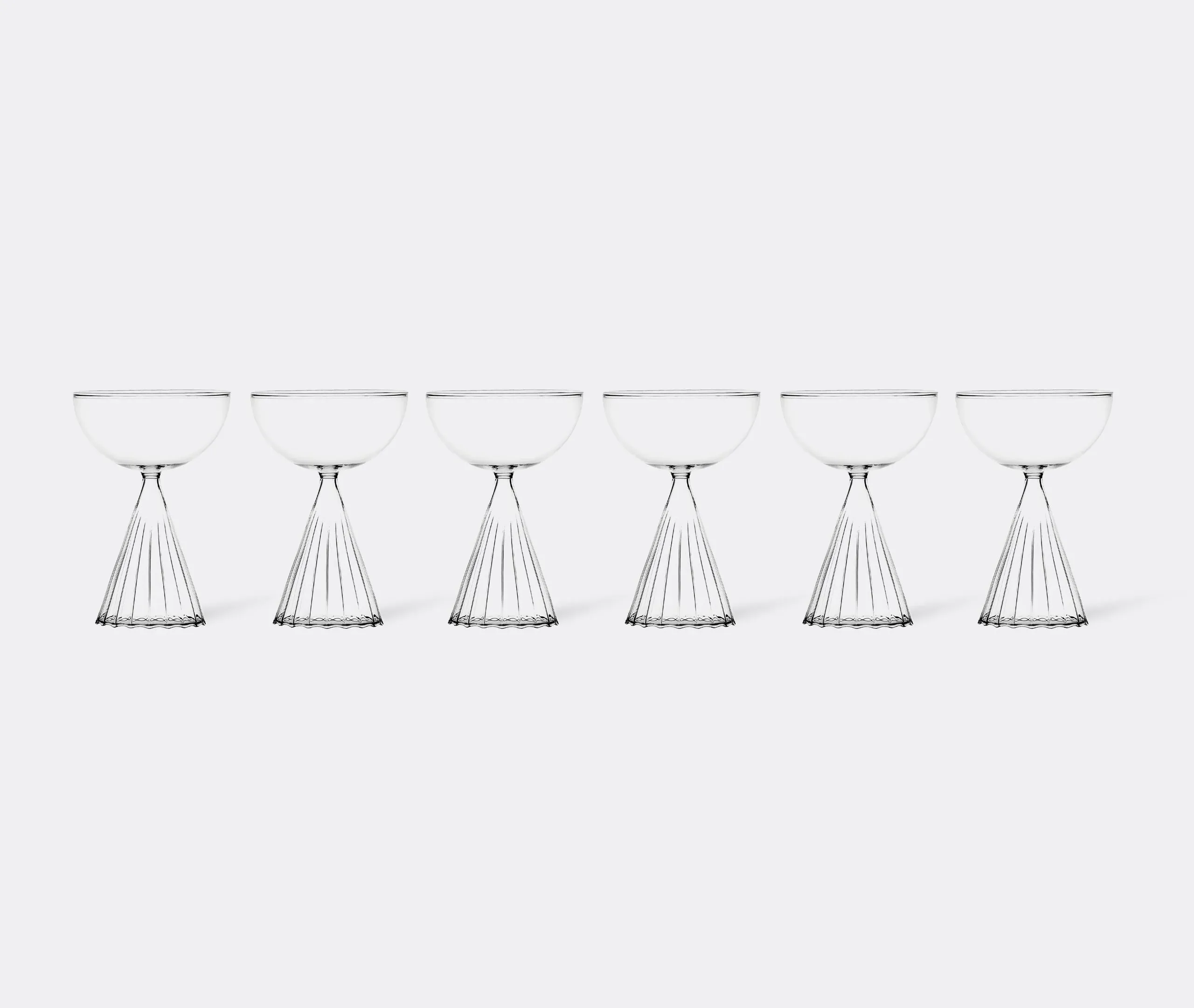 6-Piece Champagne Glass Set - Clear, Borosilicate