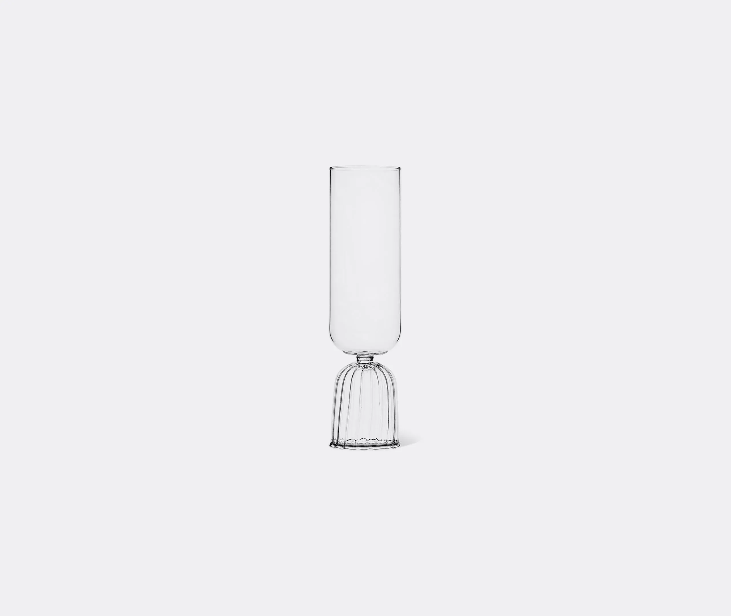 6-Piece Flute Set with Expanding Base - Clear Glass