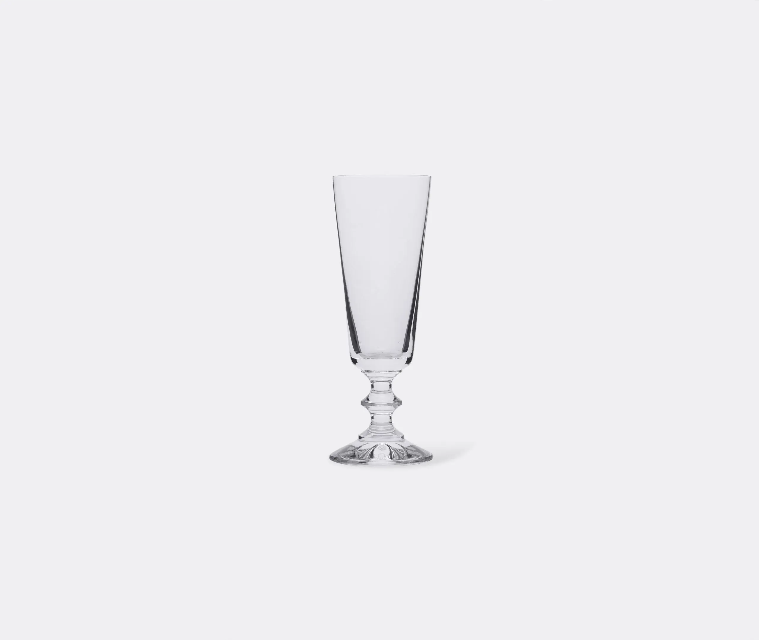6-Piece Flute Set with Sharp Lines - Clear Glass image