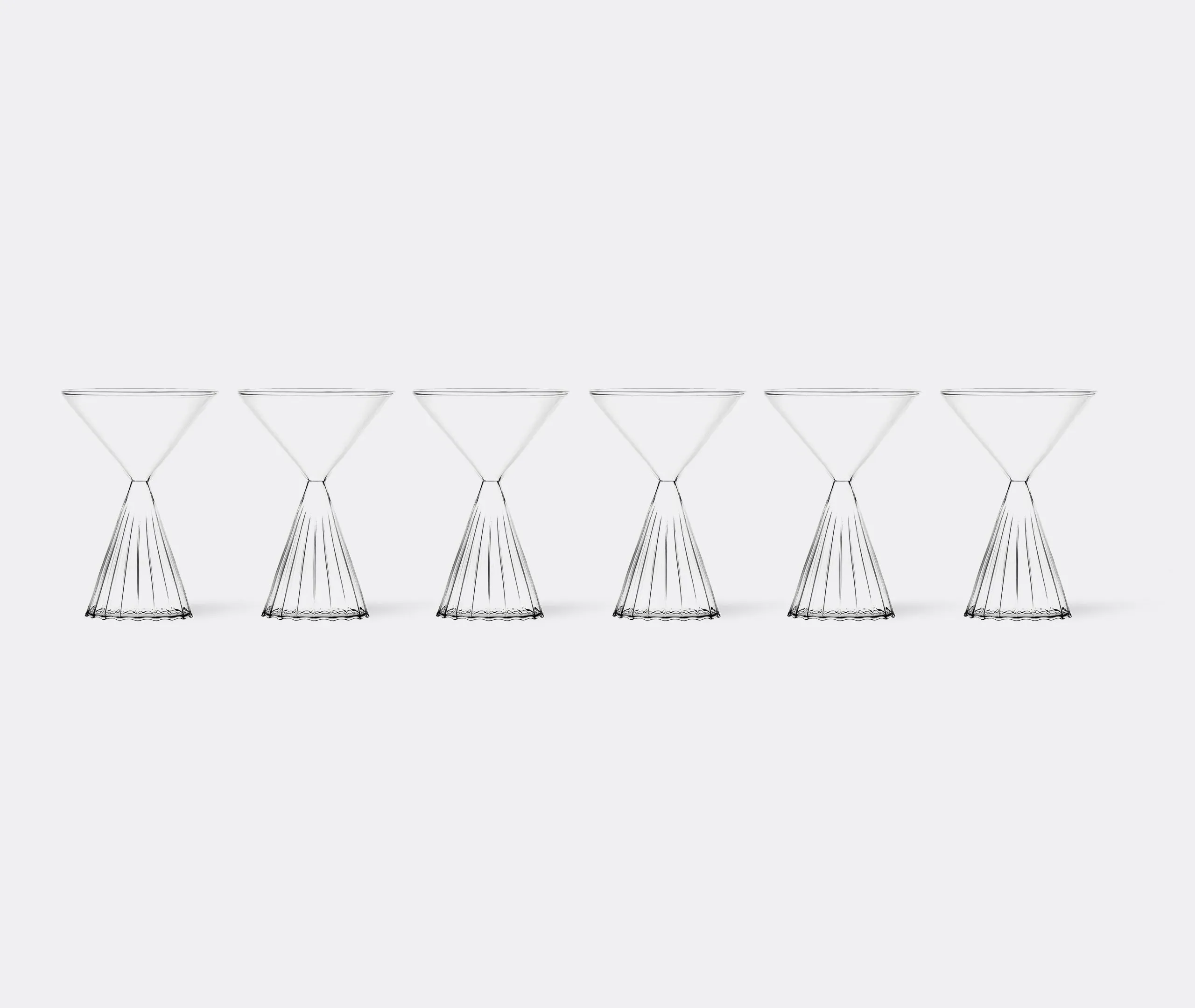 6-Piece Martini Glass Set - Clear, Borosilicate