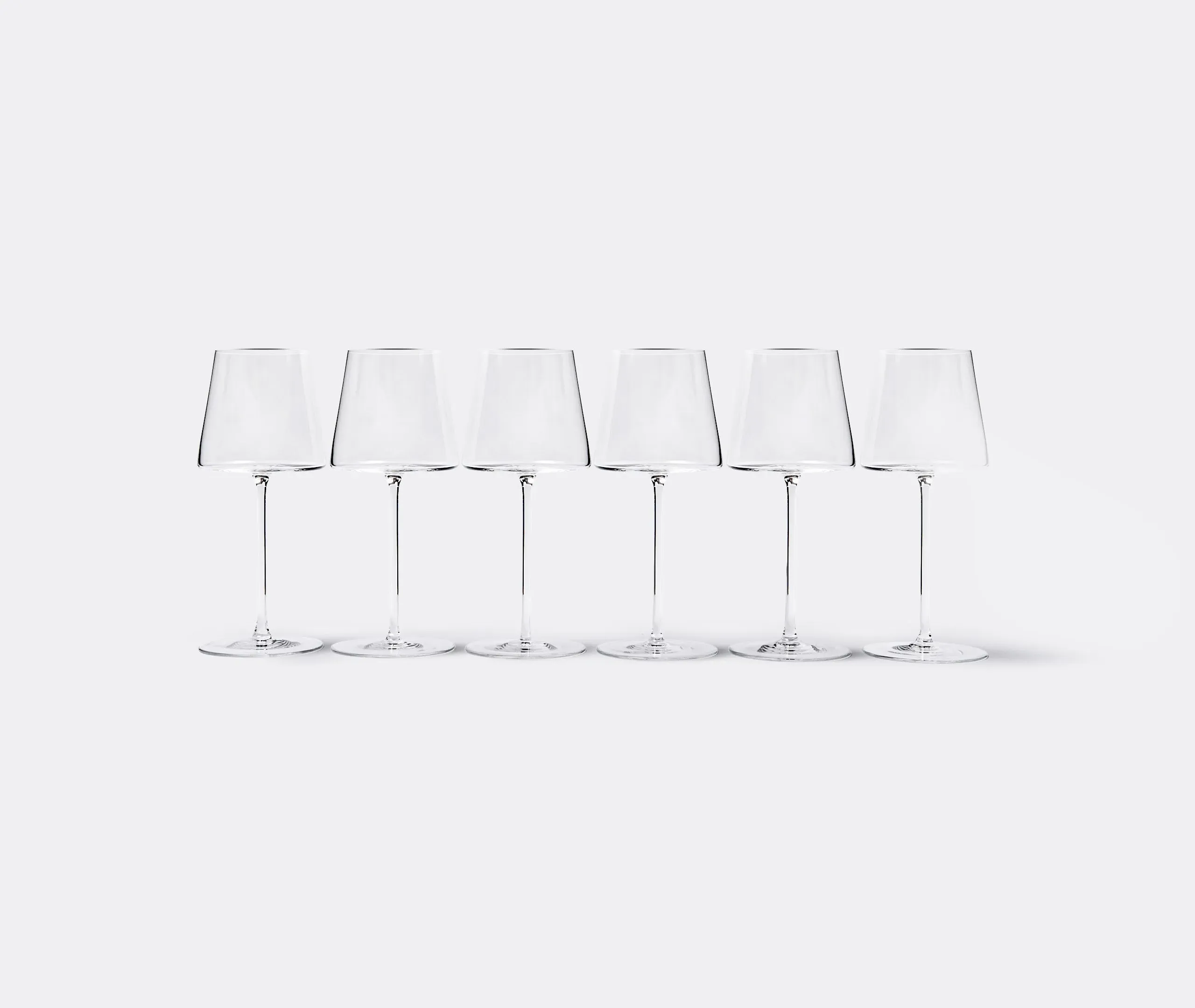 6-Piece Stemmed Water Glass Set - Clear Glass
