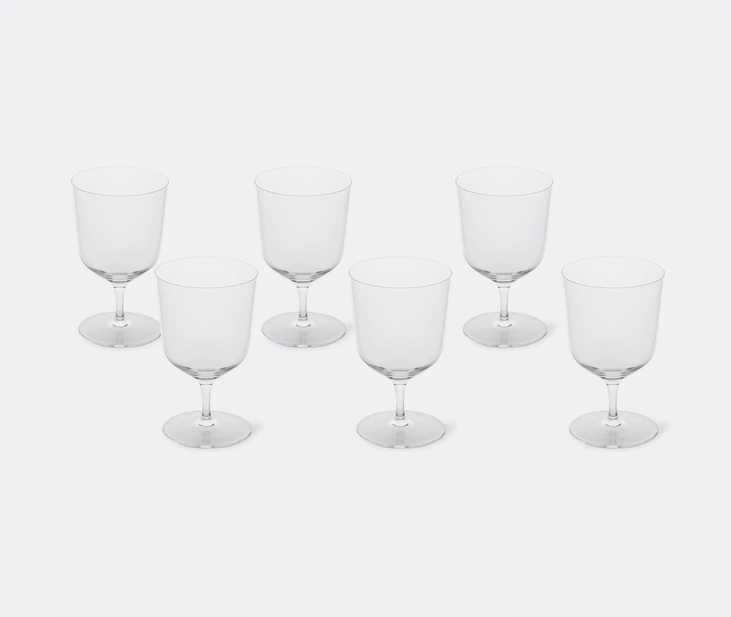 6-Piece Water Glass Set - Clear, Crystal
