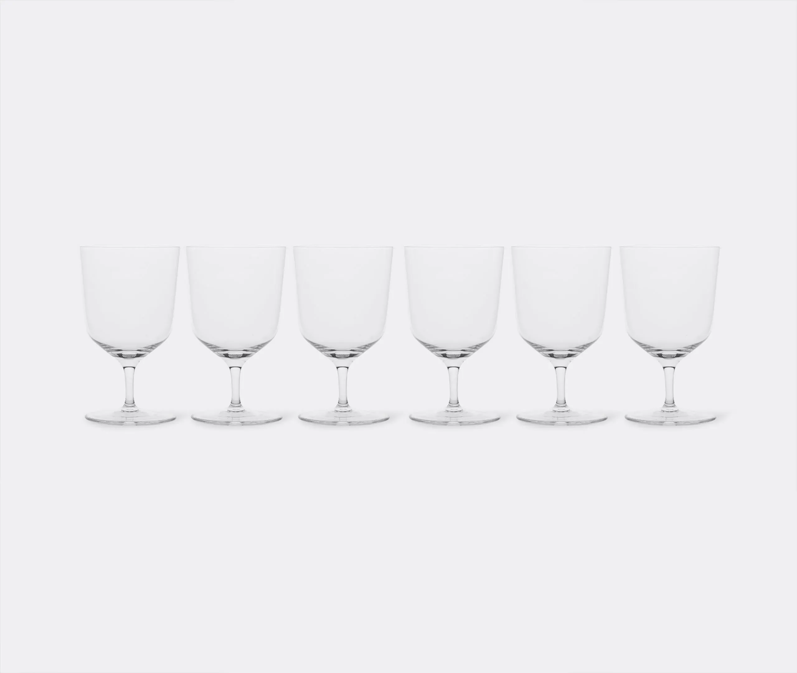6-Piece Water Glass Set - Clear, Crystal