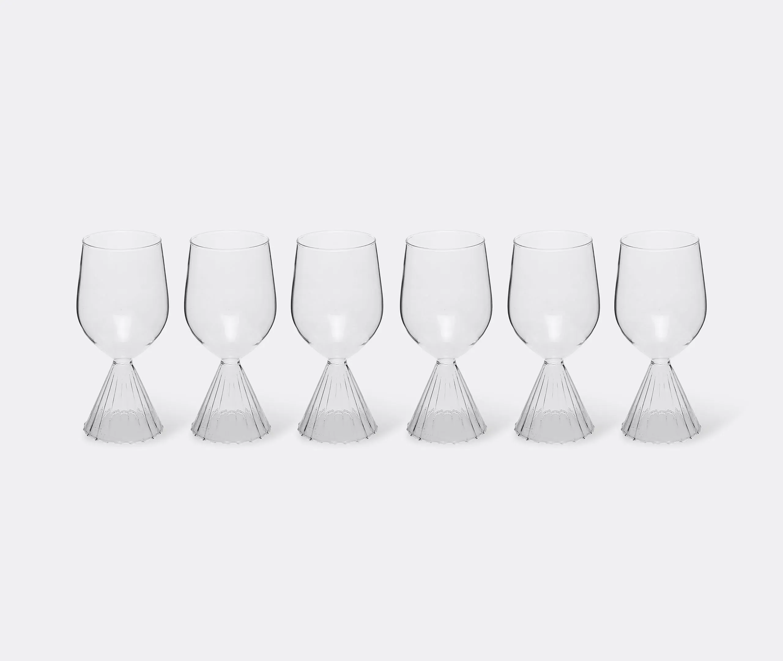 6-Piece White Wine Glass Set - Clear, Borosilicate