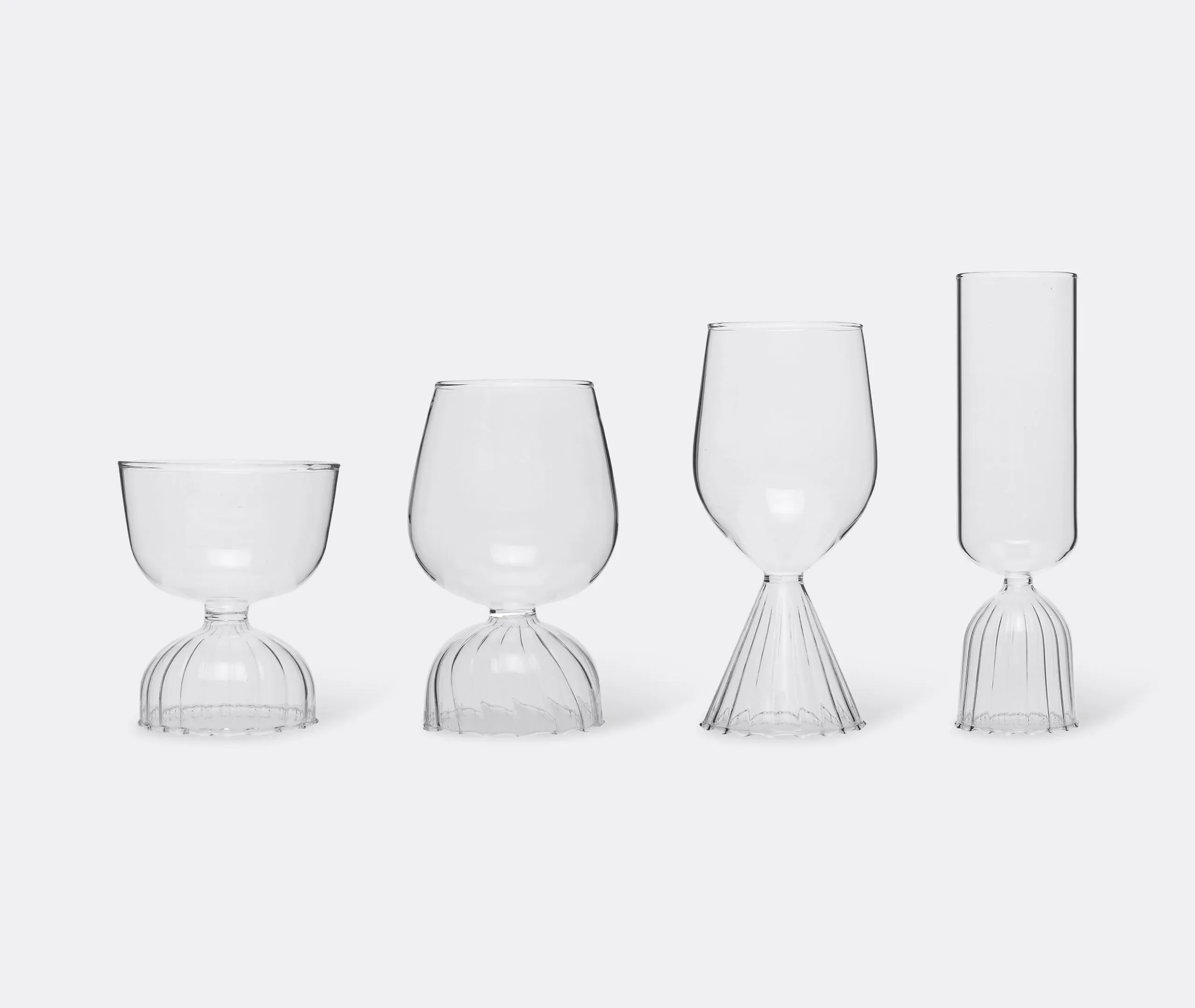 6-Piece White Wine Glass Set - Clear, Borosilicate