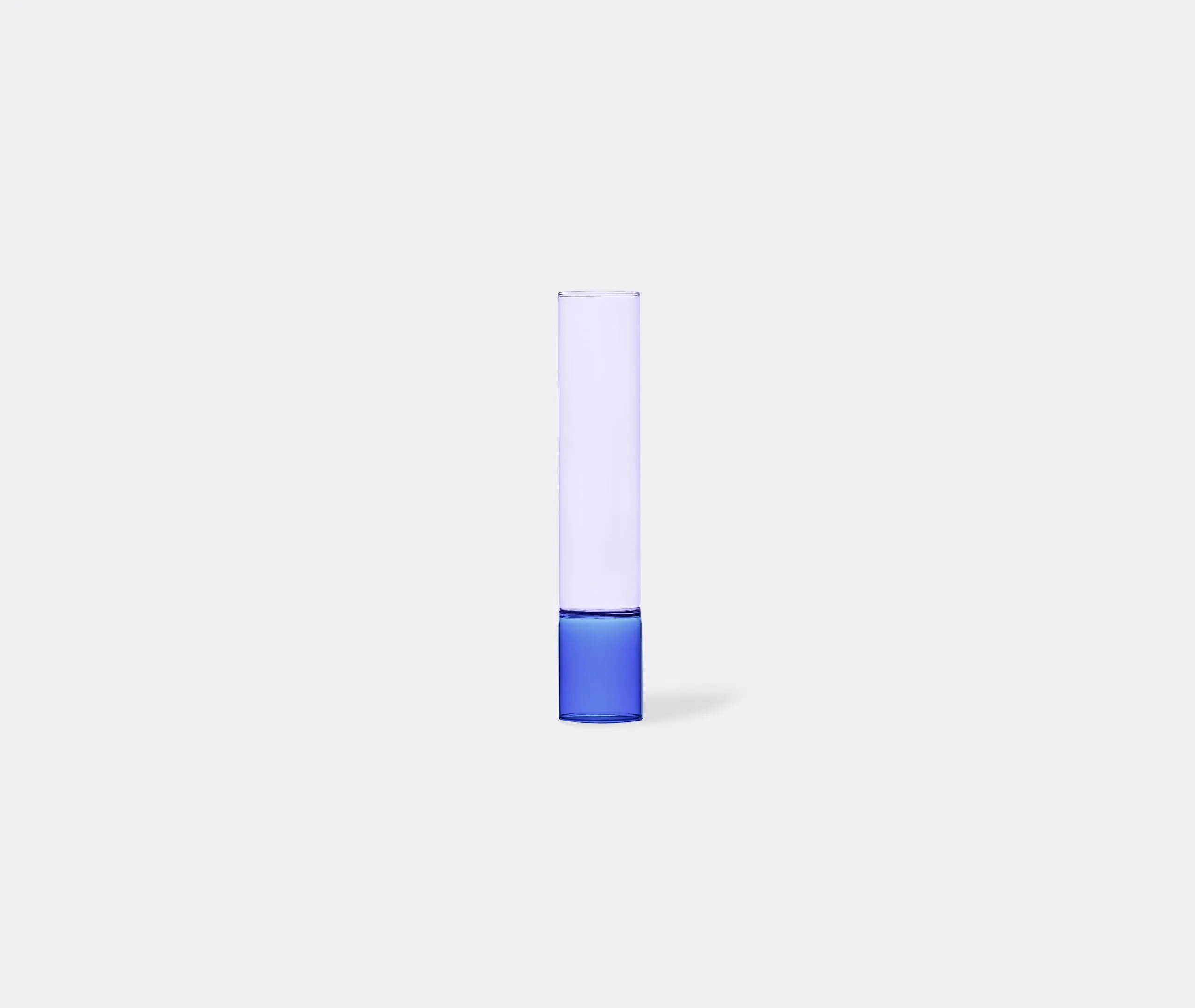 Bamboo Grooved Large Vase - Blue, Glass product