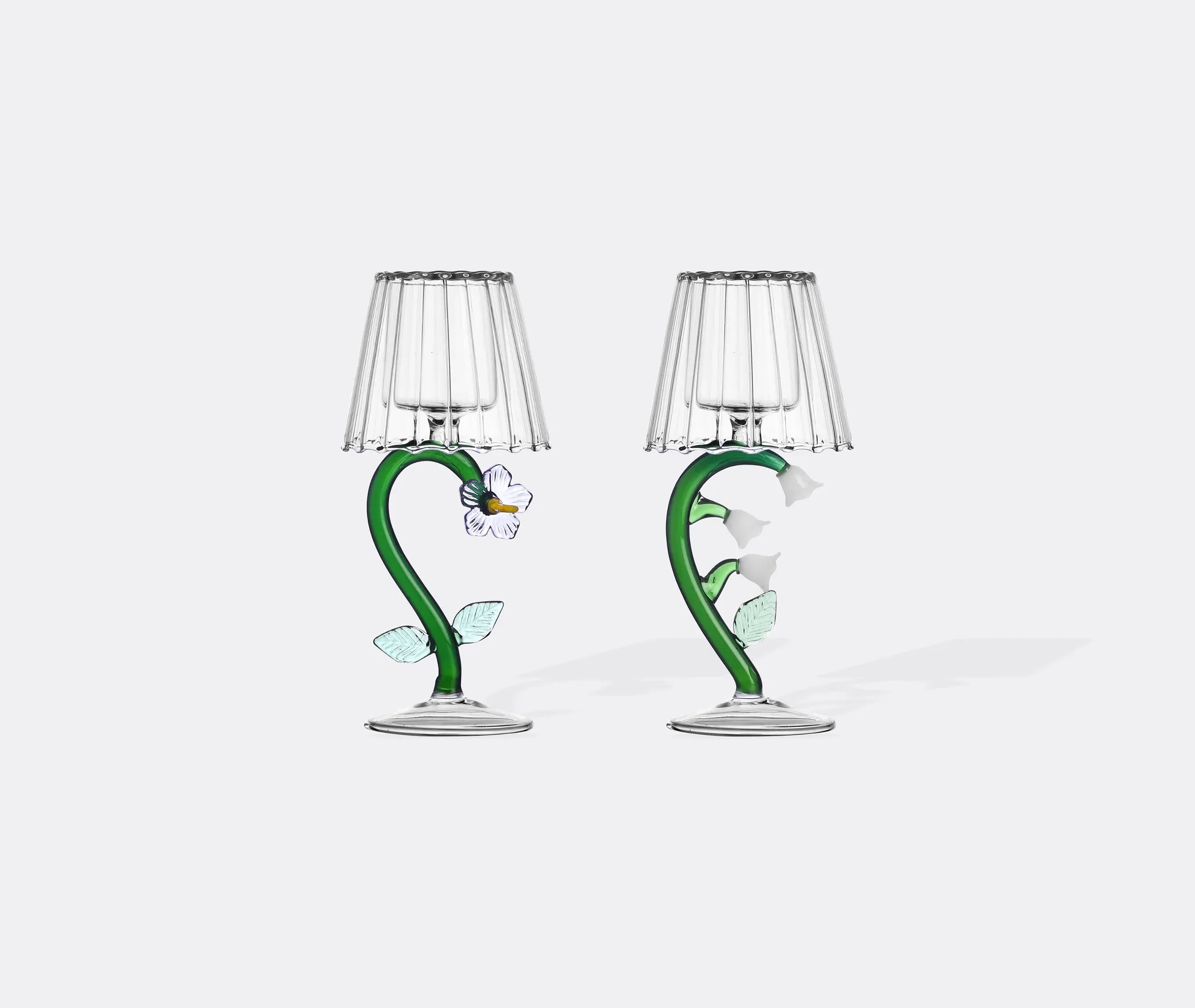 Botanica Tealight Holder Set of Two - Multicolour, Borosilicate Glass product