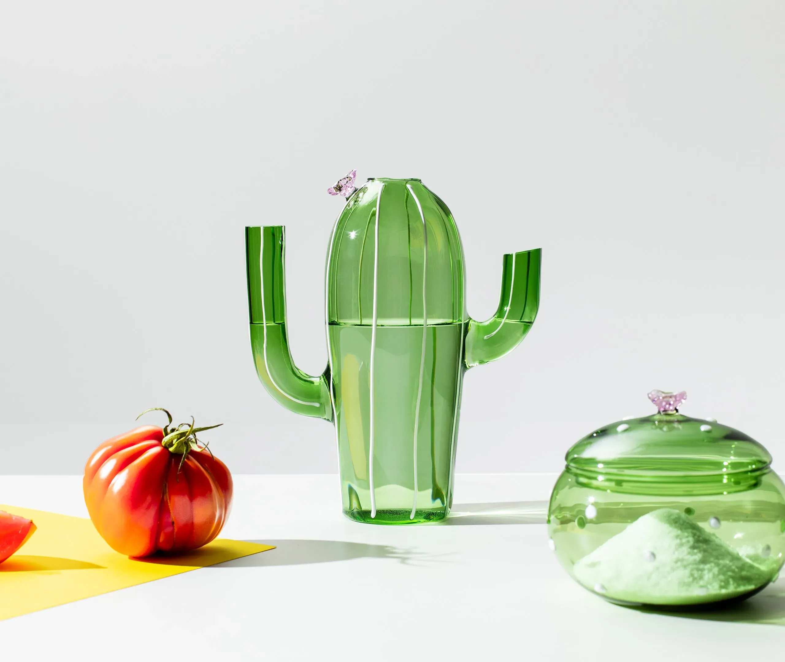 Cactus Water Jug - Multicolor, Borosilicate Glass