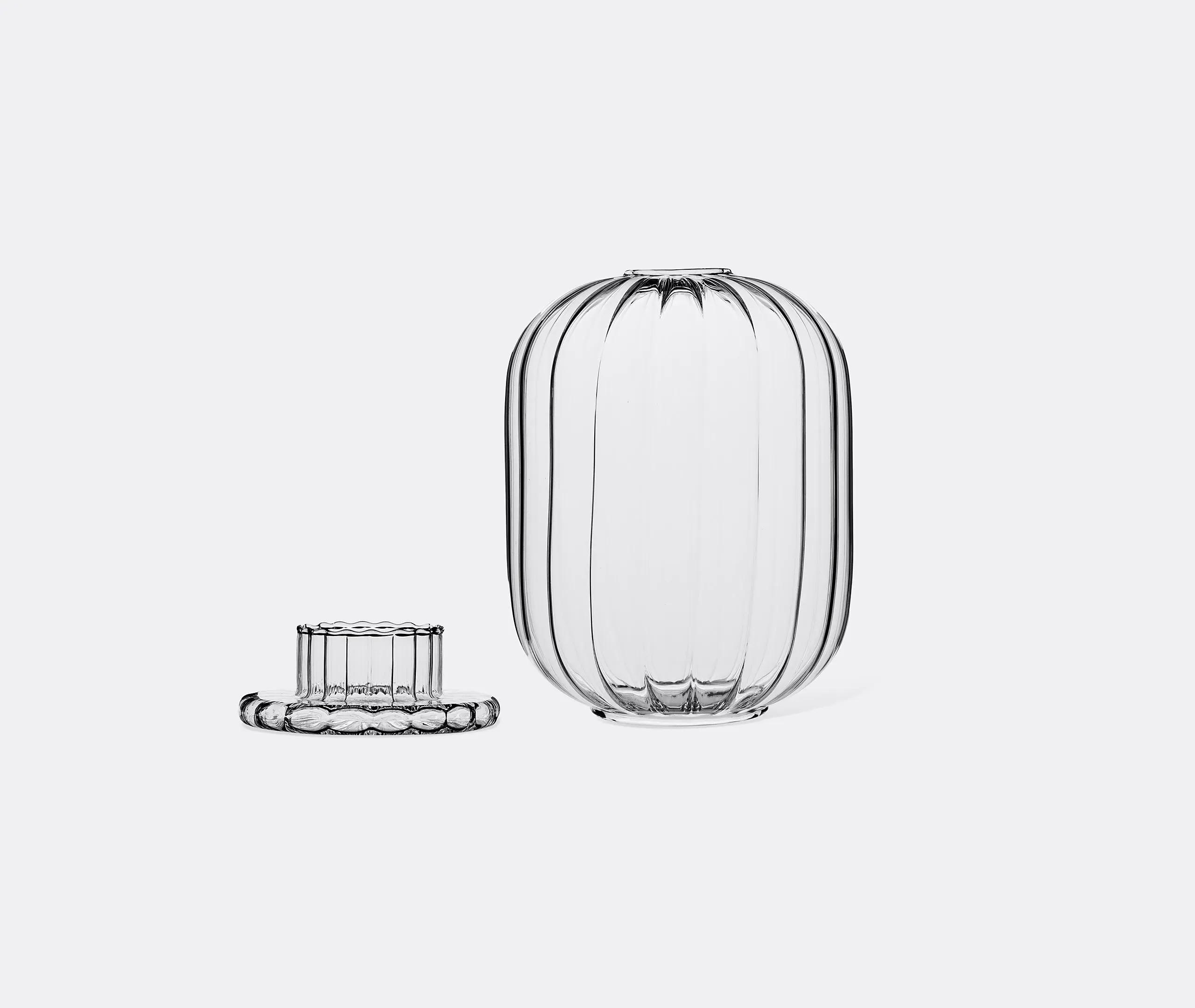 Cha No Yu Tealight Lantern - Clear, Borosilicate Glass