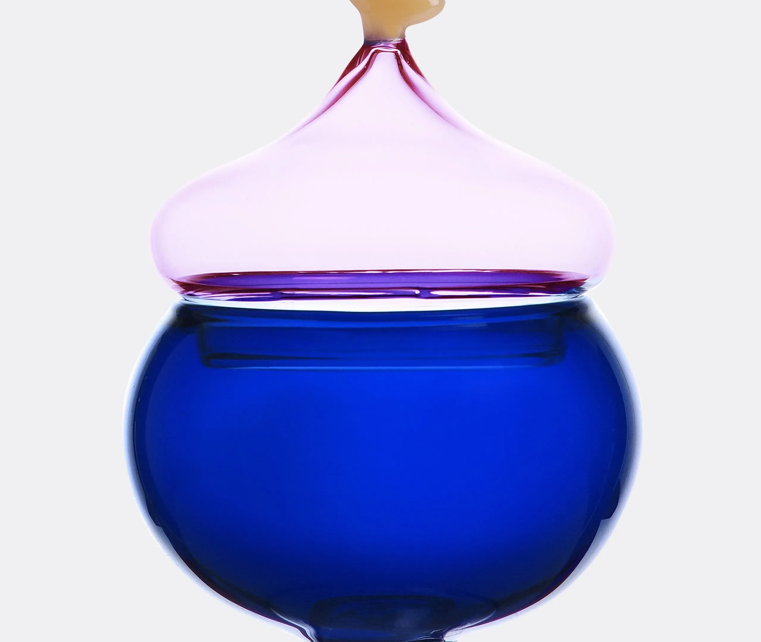 Container with Lid - Blue, Borosilicate Glass