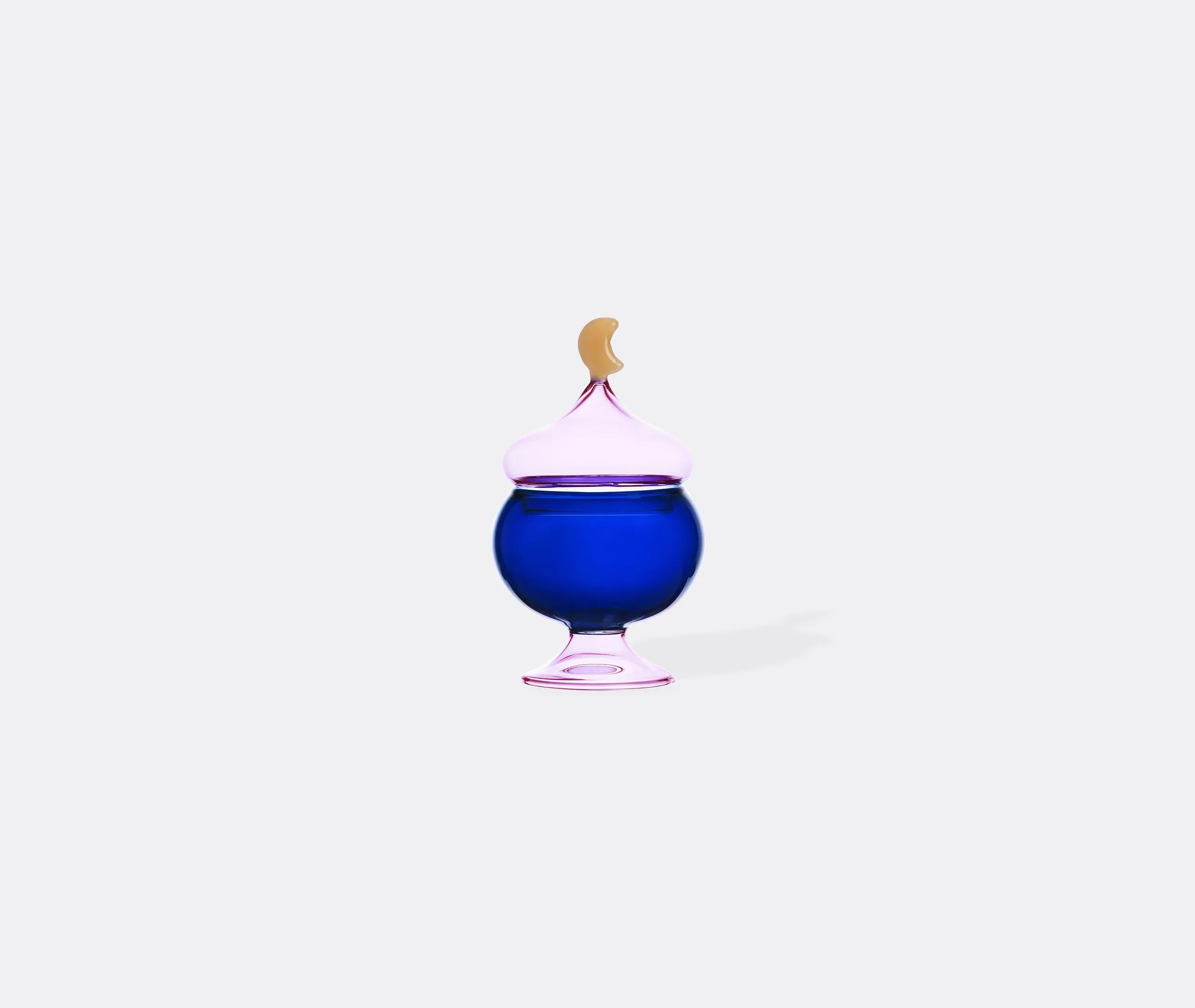 Container with Lid - Blue, Borosilicate Glass image
