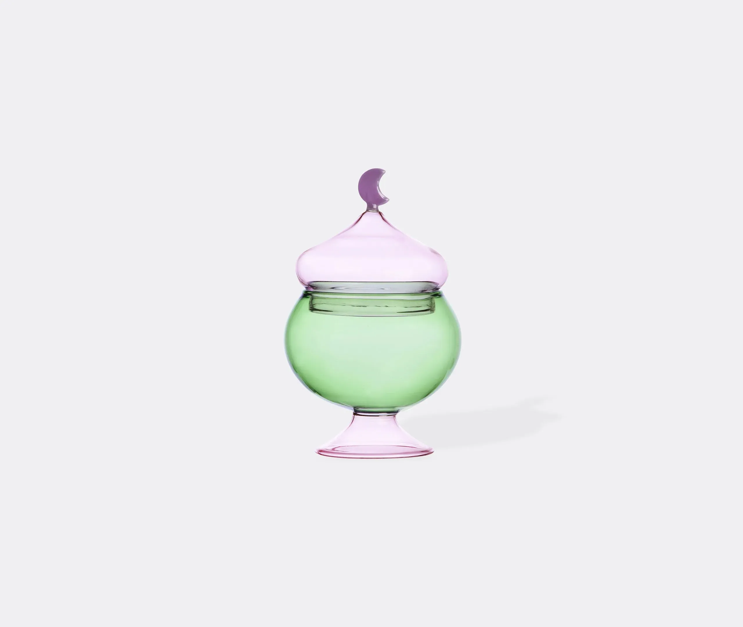 Container with Lid - Green, Borosilicate Glass