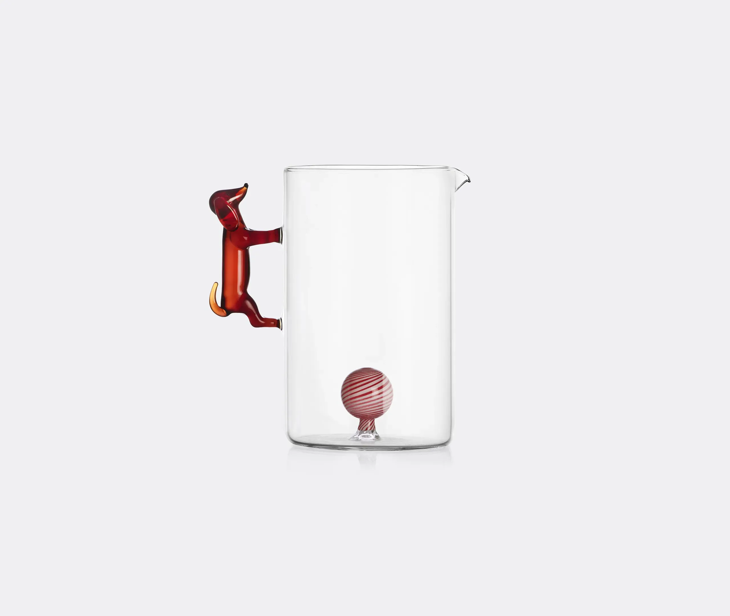 Dogs Bassotto with Ball Jug - Multicolor, Borosilicate Glass product