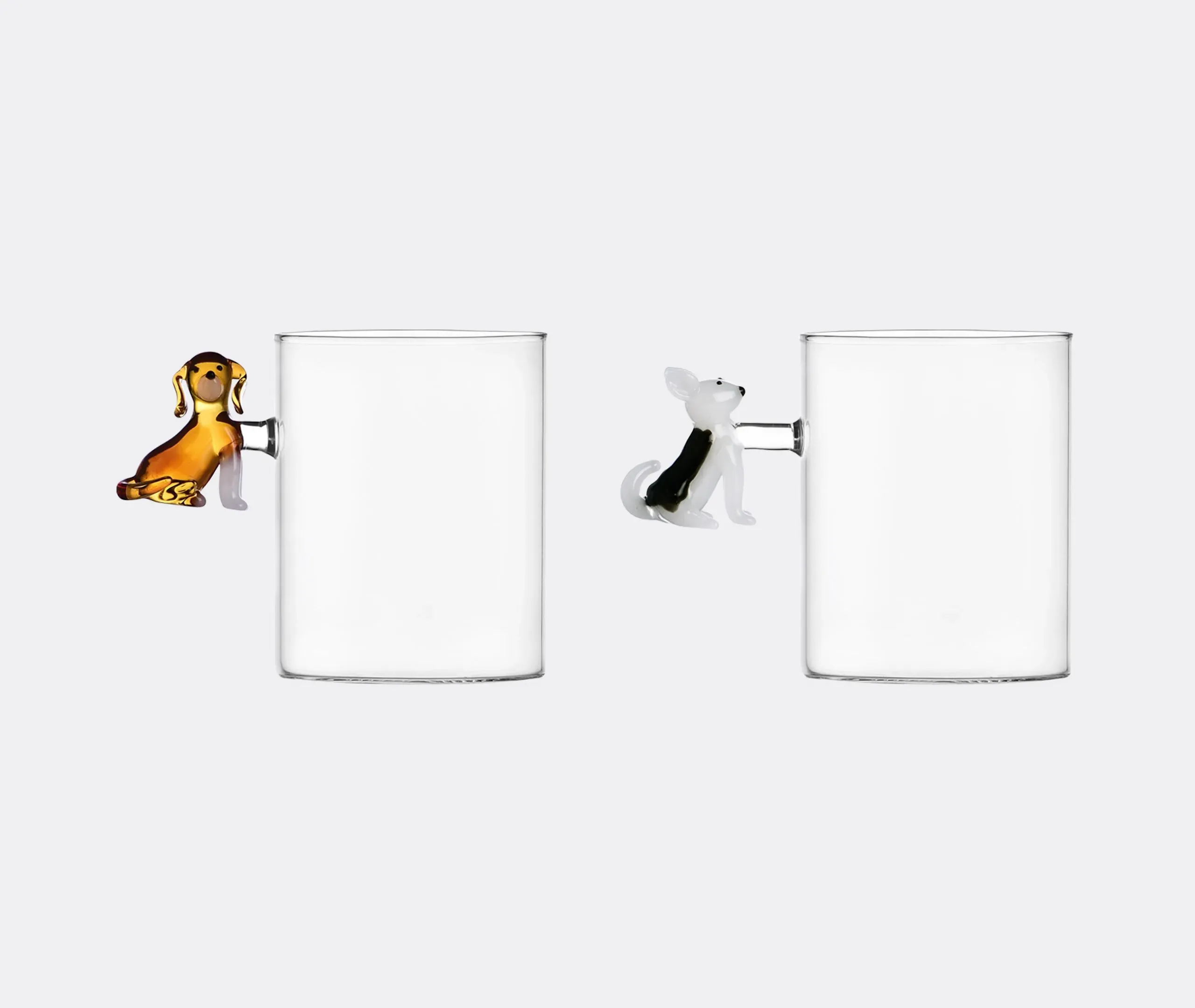 Dogs Mug Set of 6 - Multicolour, Borosilicate Glass