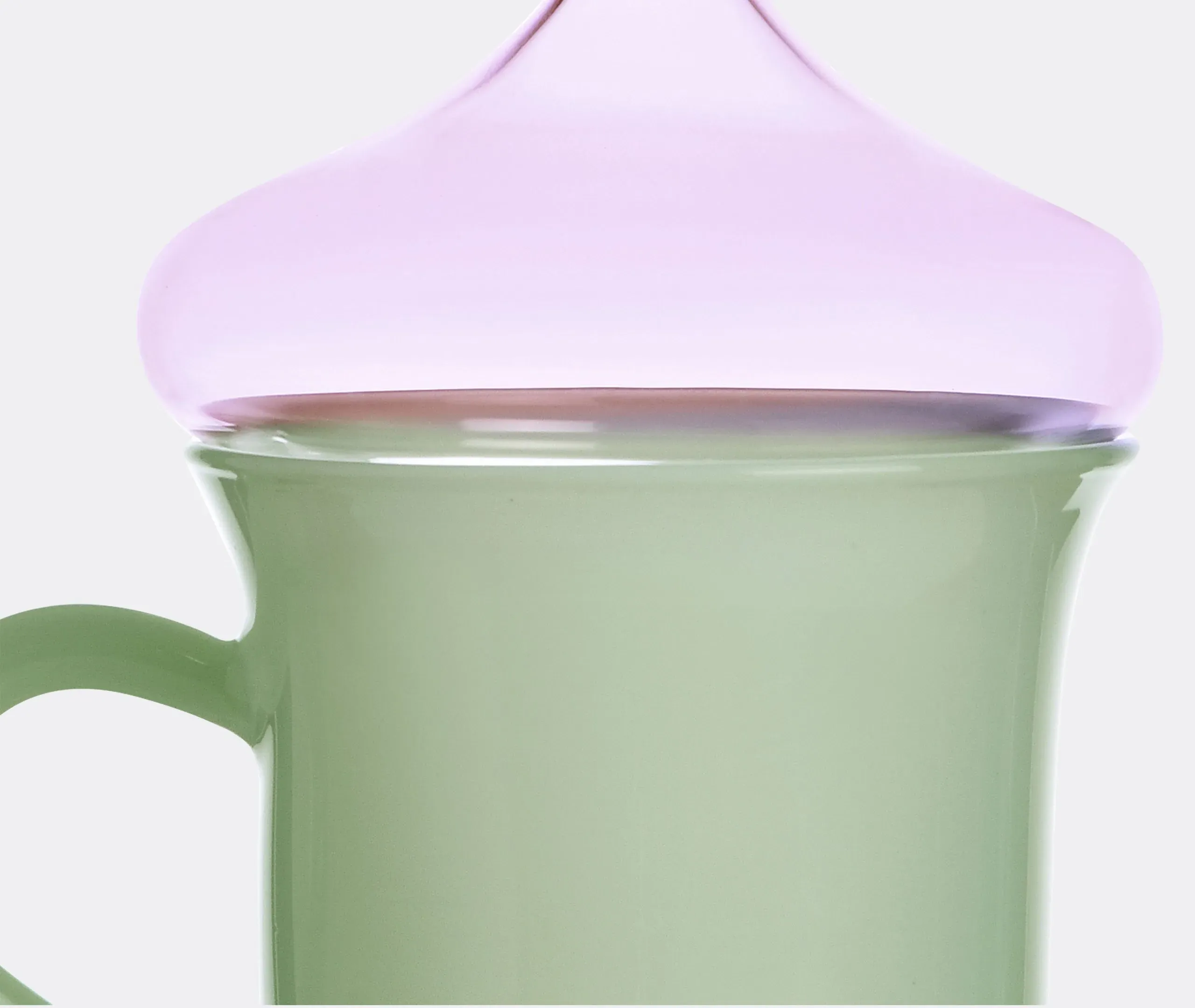 Domed Tea Mug with Lid - Multicolor, Glass