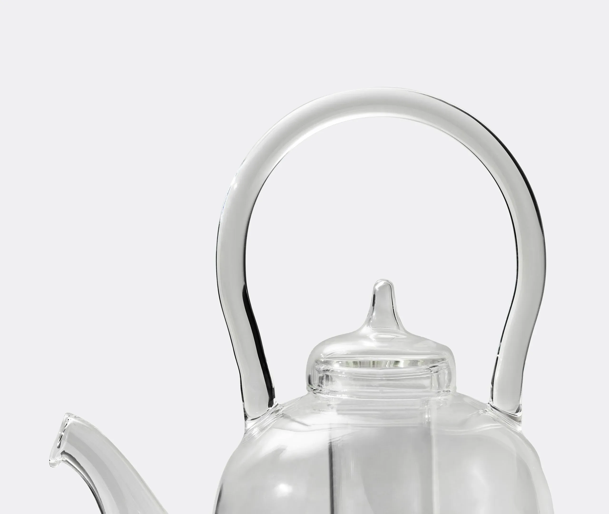 Folk Teapot - Clear, Borosilicate Glass