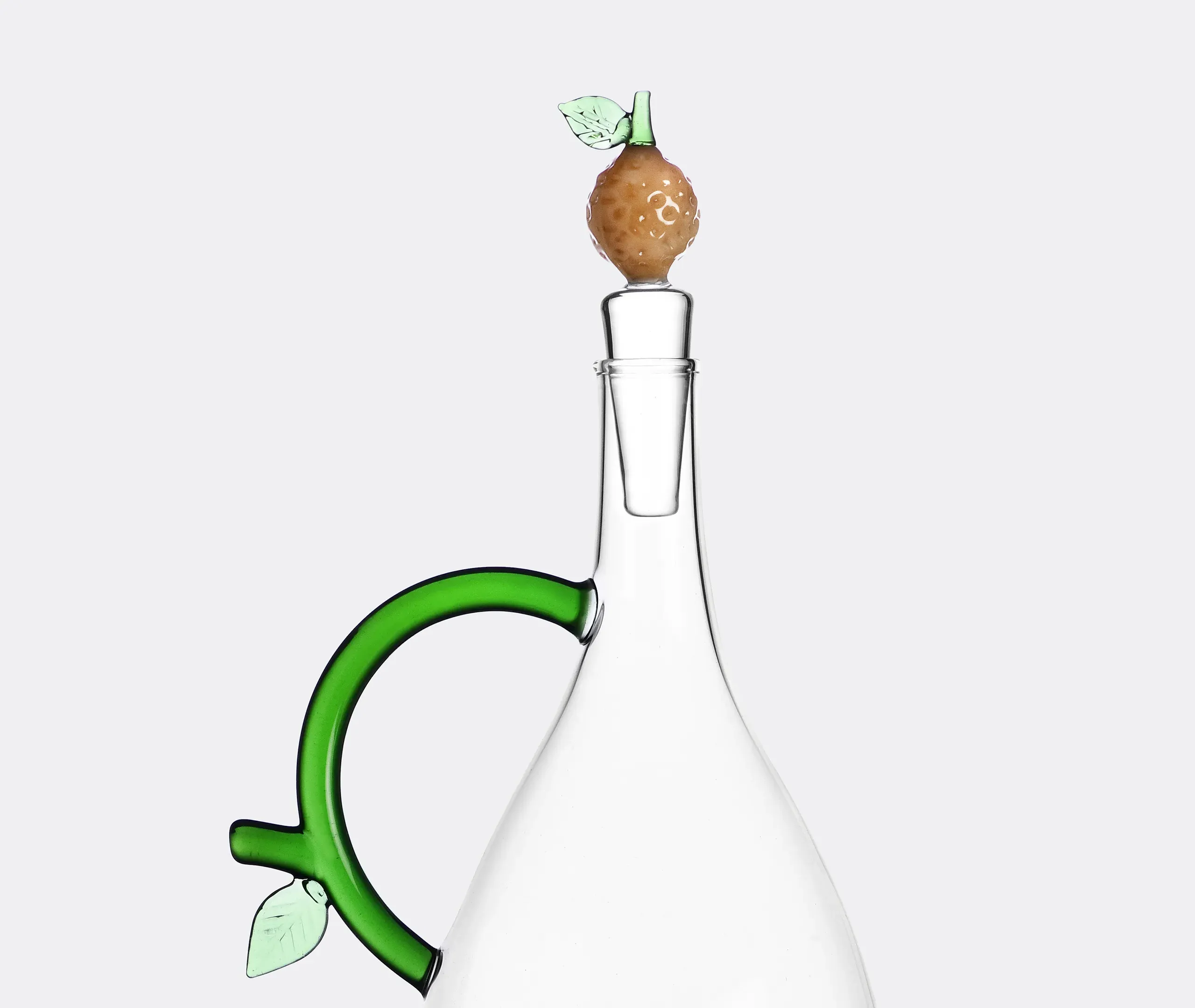 Fruit and Flowers Lemon Stopper Bottle - Multicolour, Borosilicate Glass alternate view