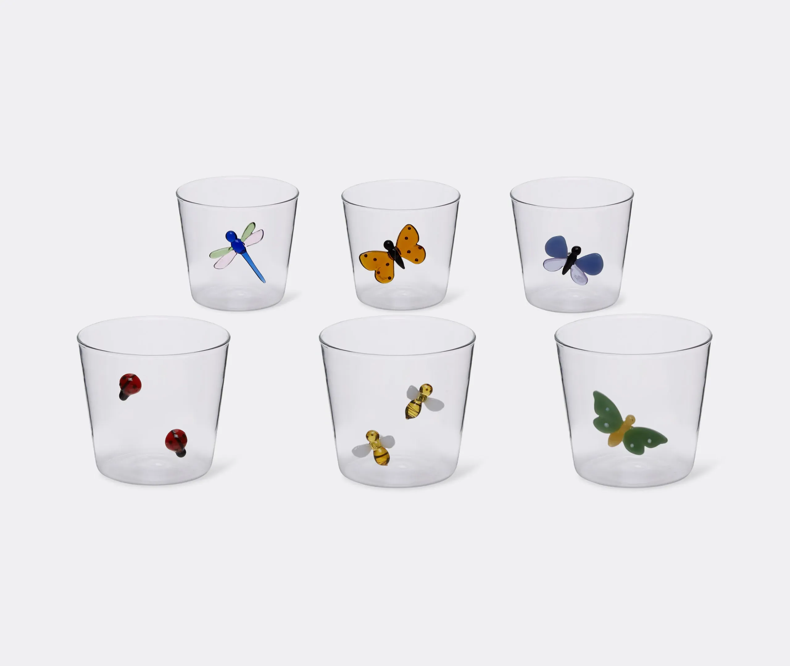Garden Picnic Set of 6 Tumblers - Multicolor, Glass alternate view