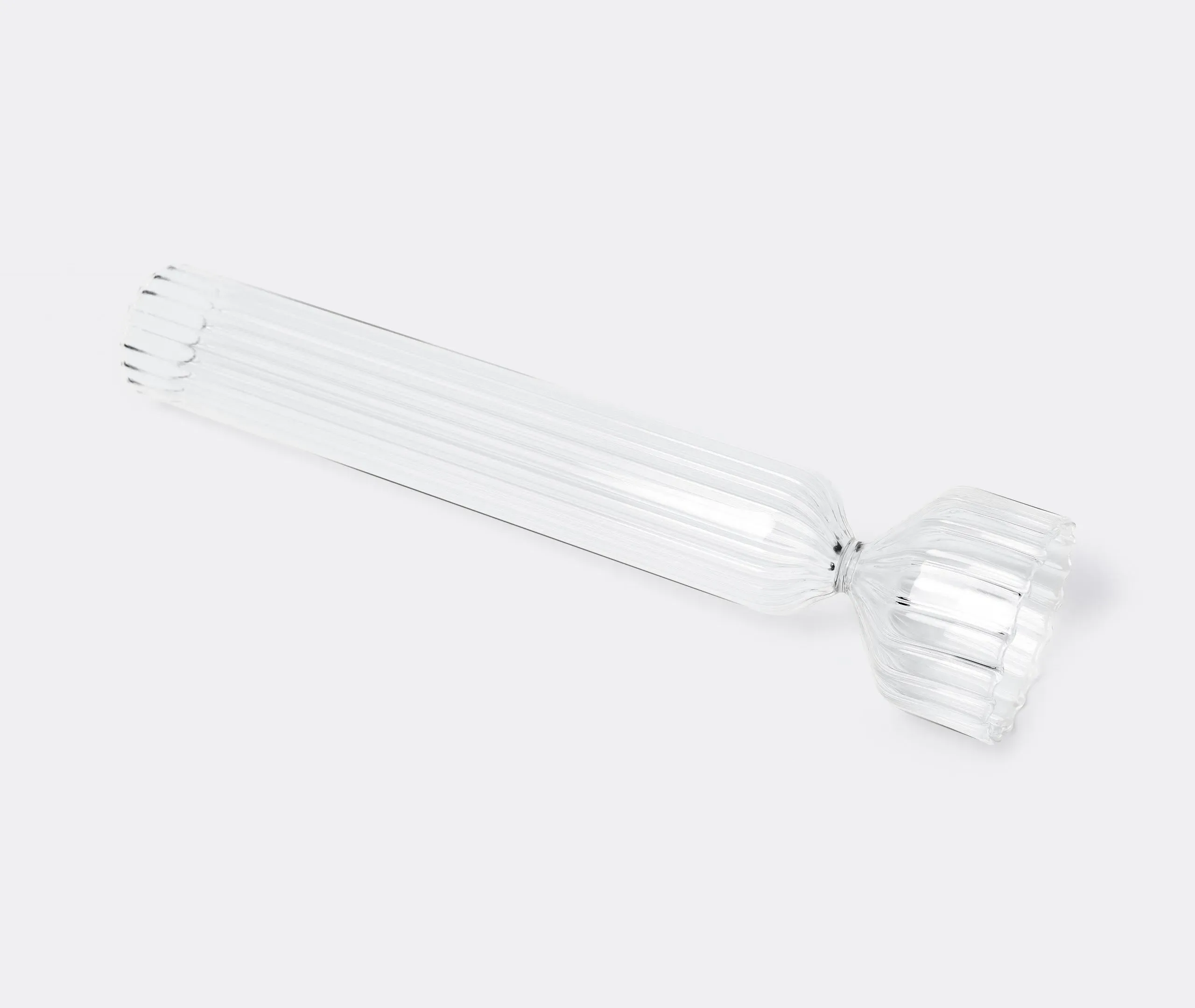 Large Hourglass Vase - Clear, Hand-Blown Glass