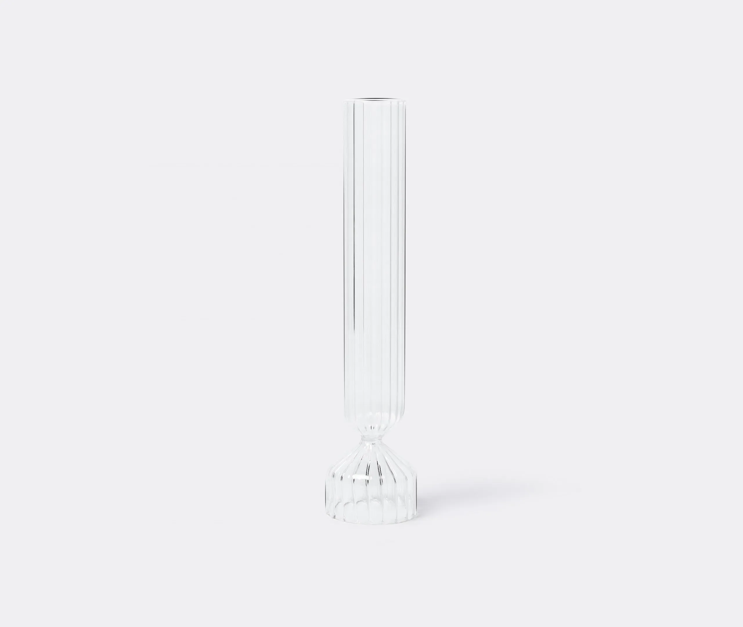 Large Hourglass Vase - Clear, Hand-Blown Glass image