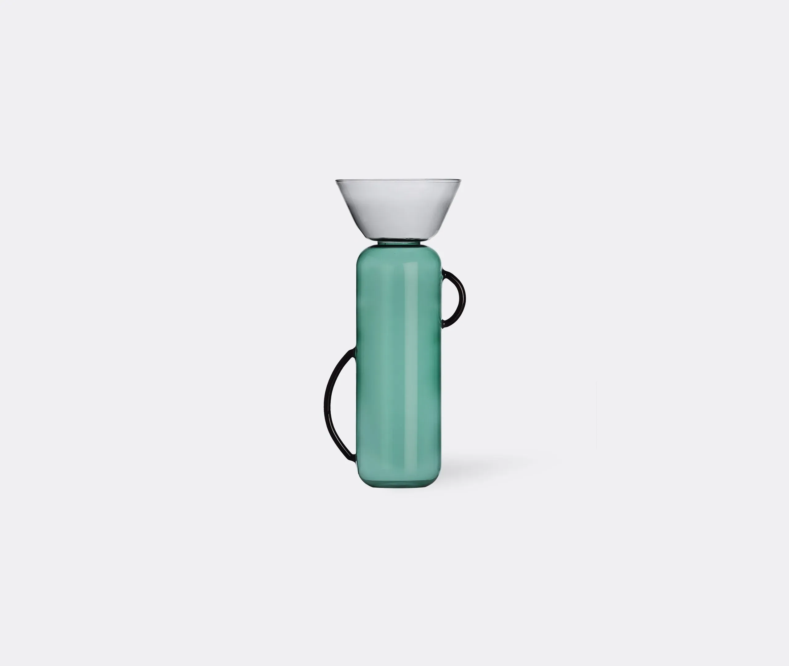 Large Vase with Handles - Petrol, Borosilicate Glass image