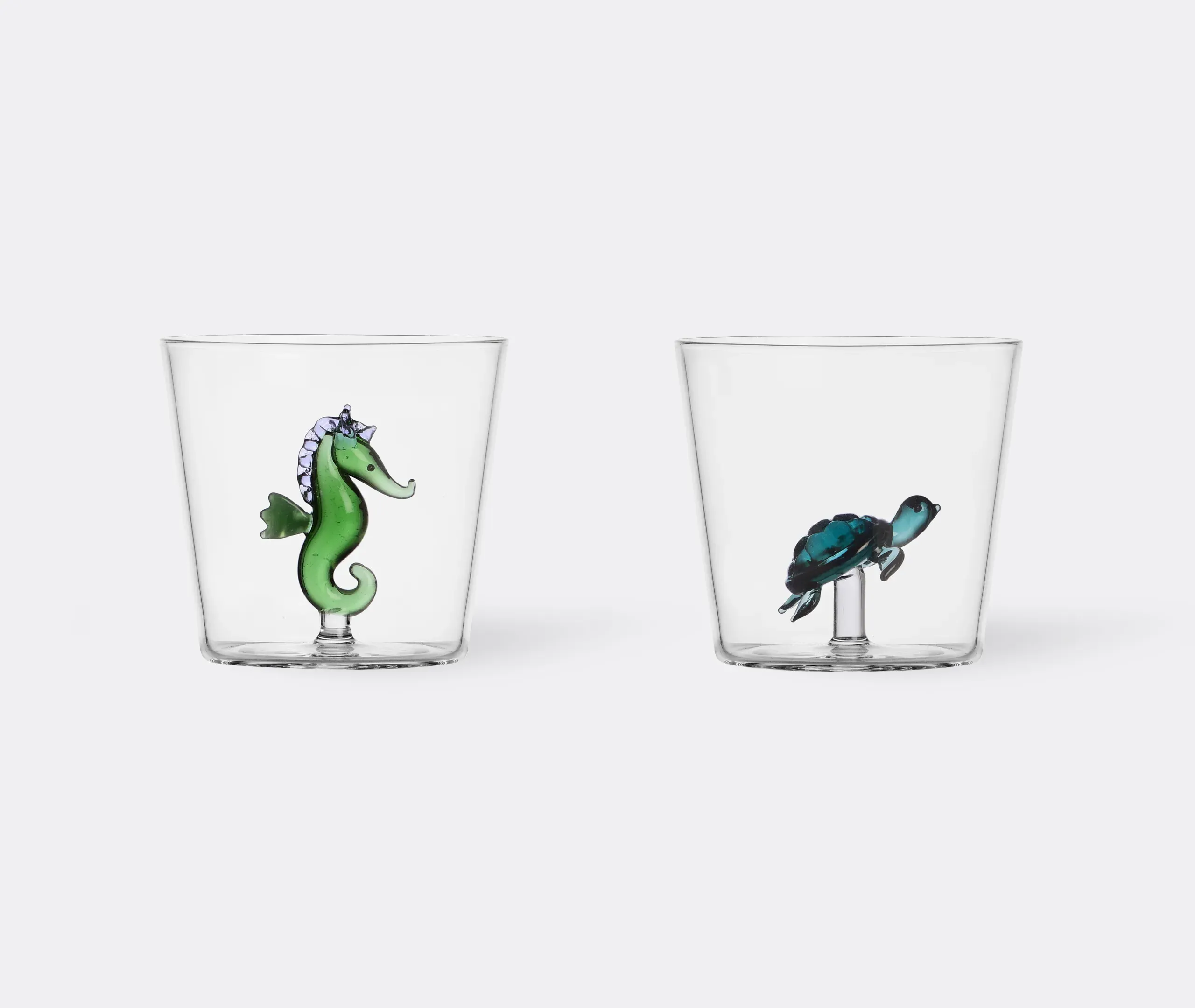 Marine Garden Assorted Tumblers Set of Six - Multicolor, Borosilicate Glass alternate view