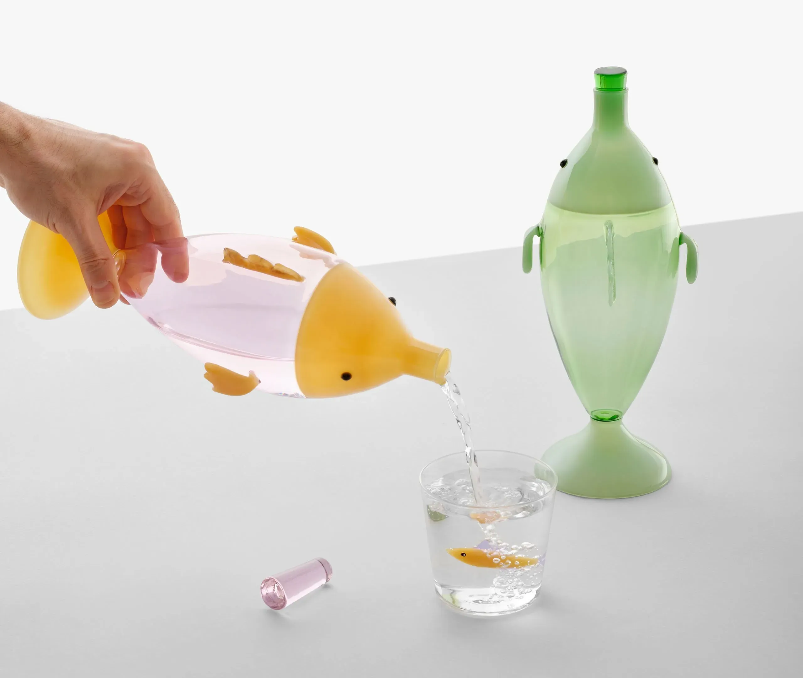 Marine Garden Bottle - Pink, Borosilicate Glass