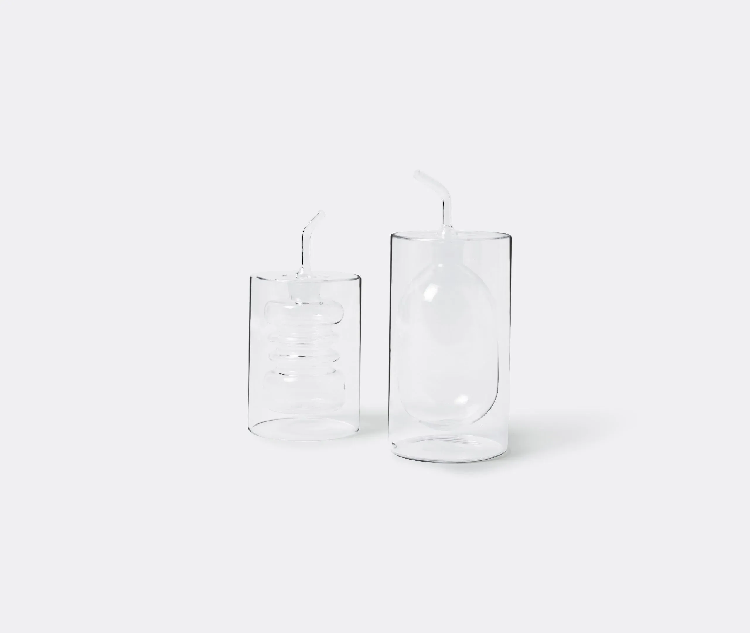 Oil Dispenser with Rings Design - Clear Glass