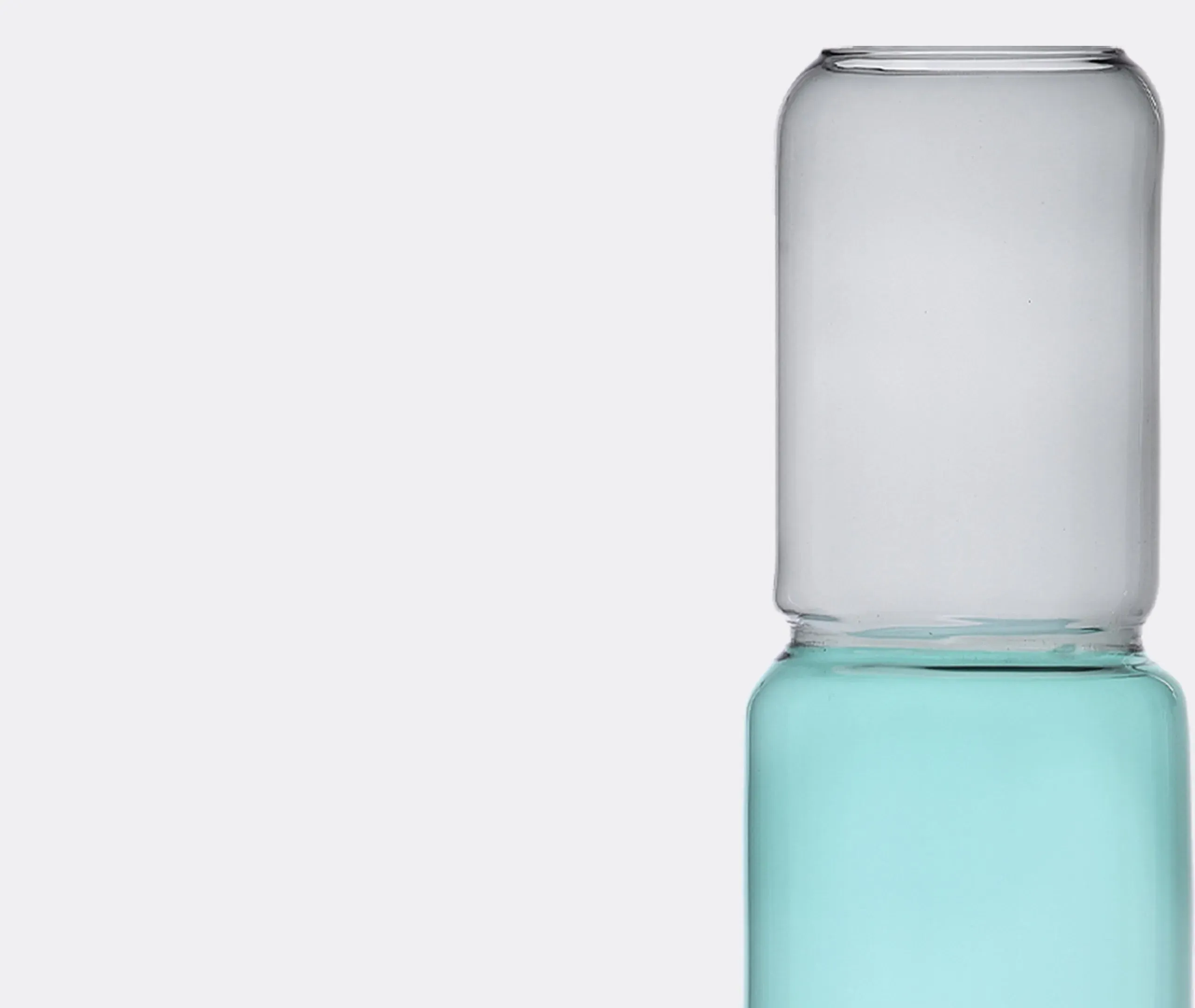 Revolve Medium Vase - Blue and Grey, Borosilicate Glass