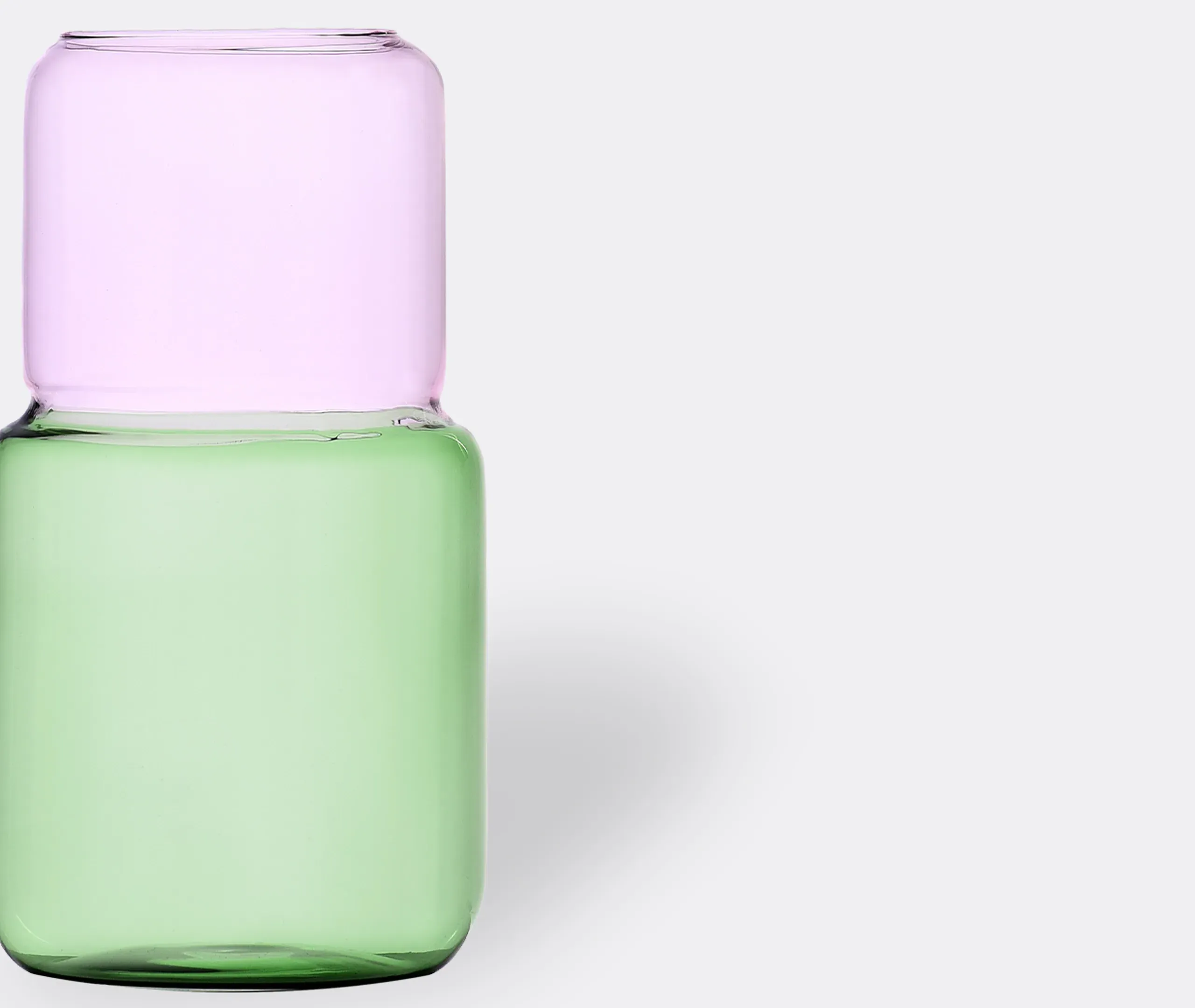 Revolve Small Vase - Green and Pink, Borosilicate Glass alternate view