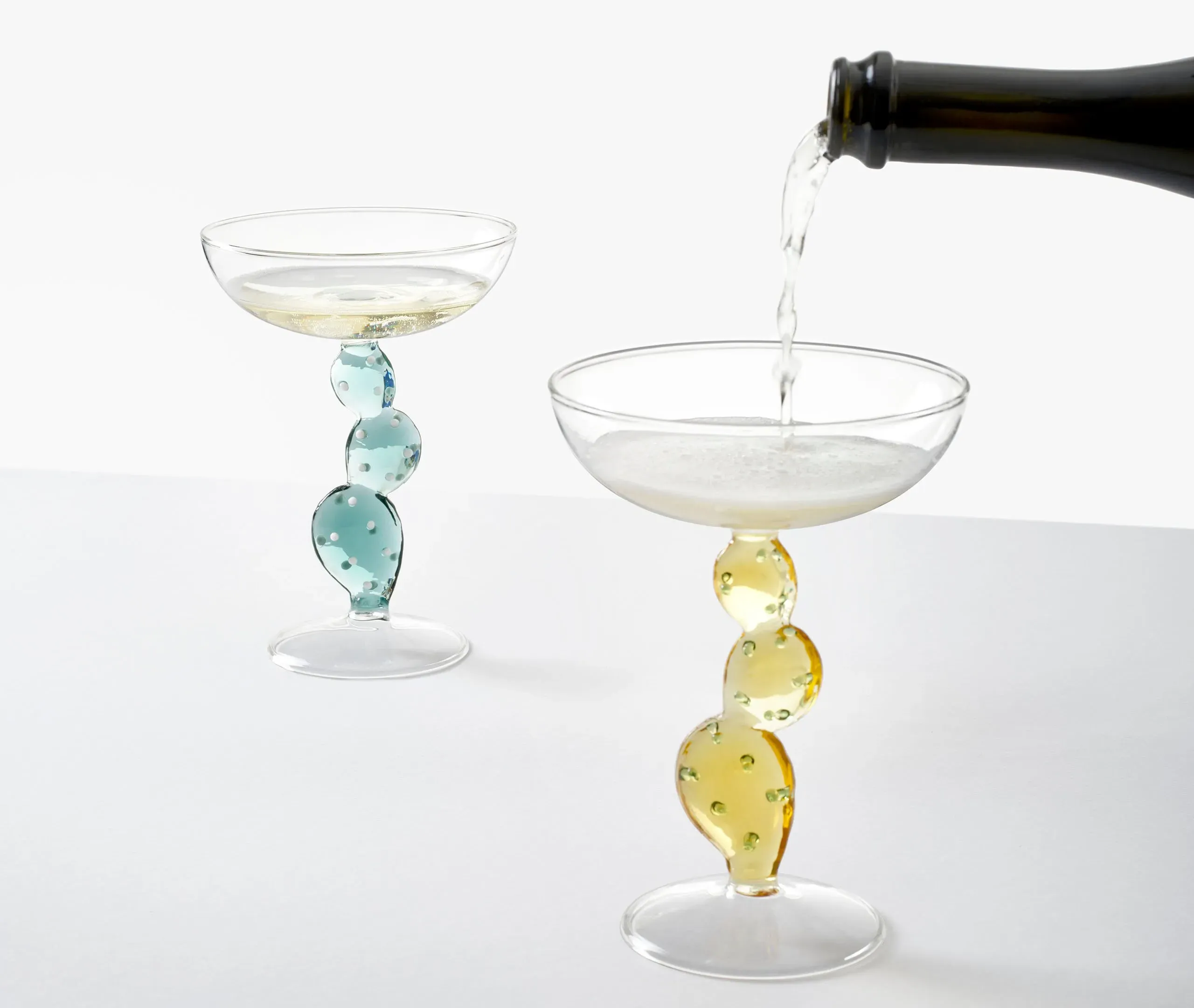 Set of 6 Champagne Bowls - Multicolor, Glass
