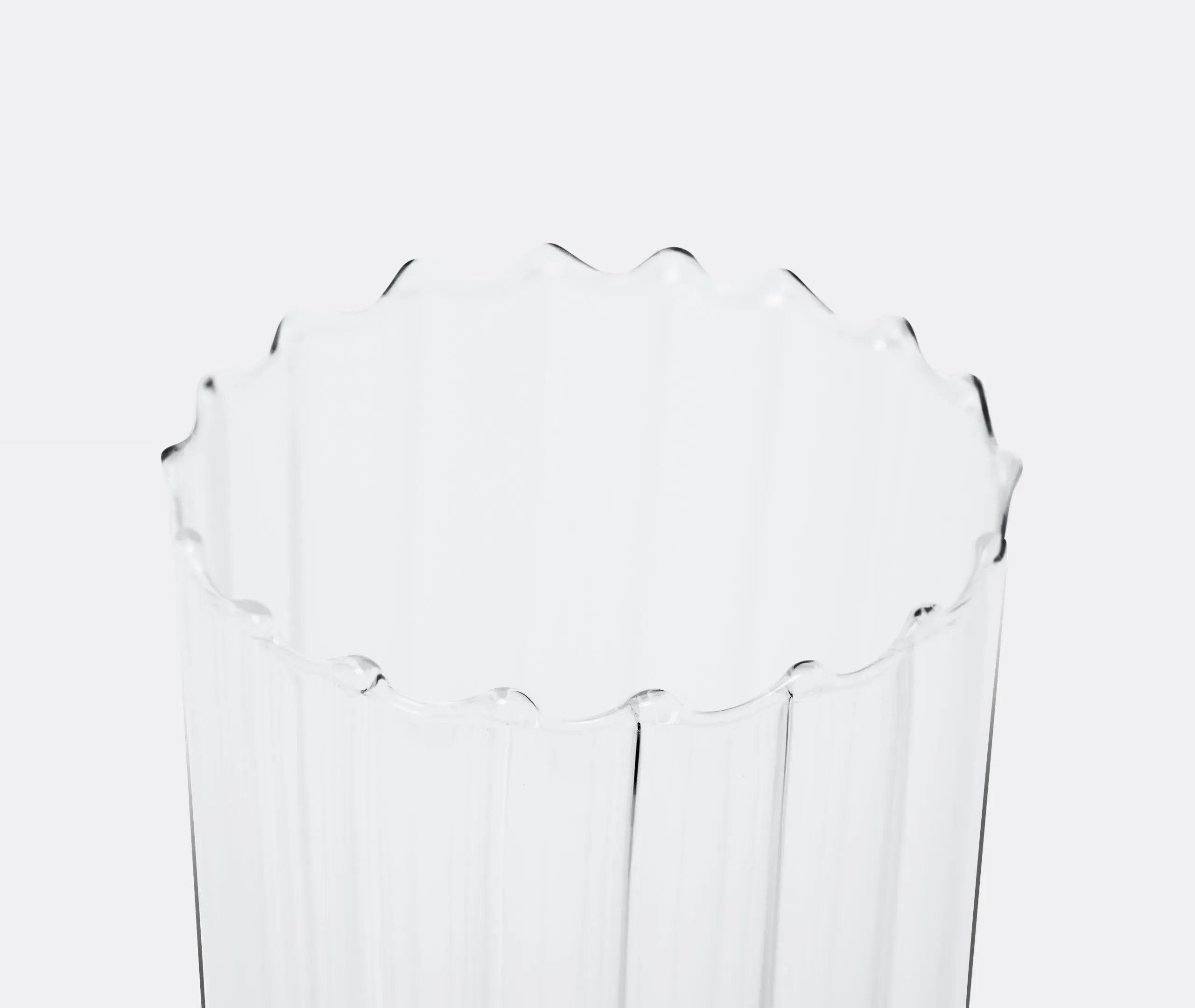 Small Hourglass Vase - Clear, Hand-Blown Glass
