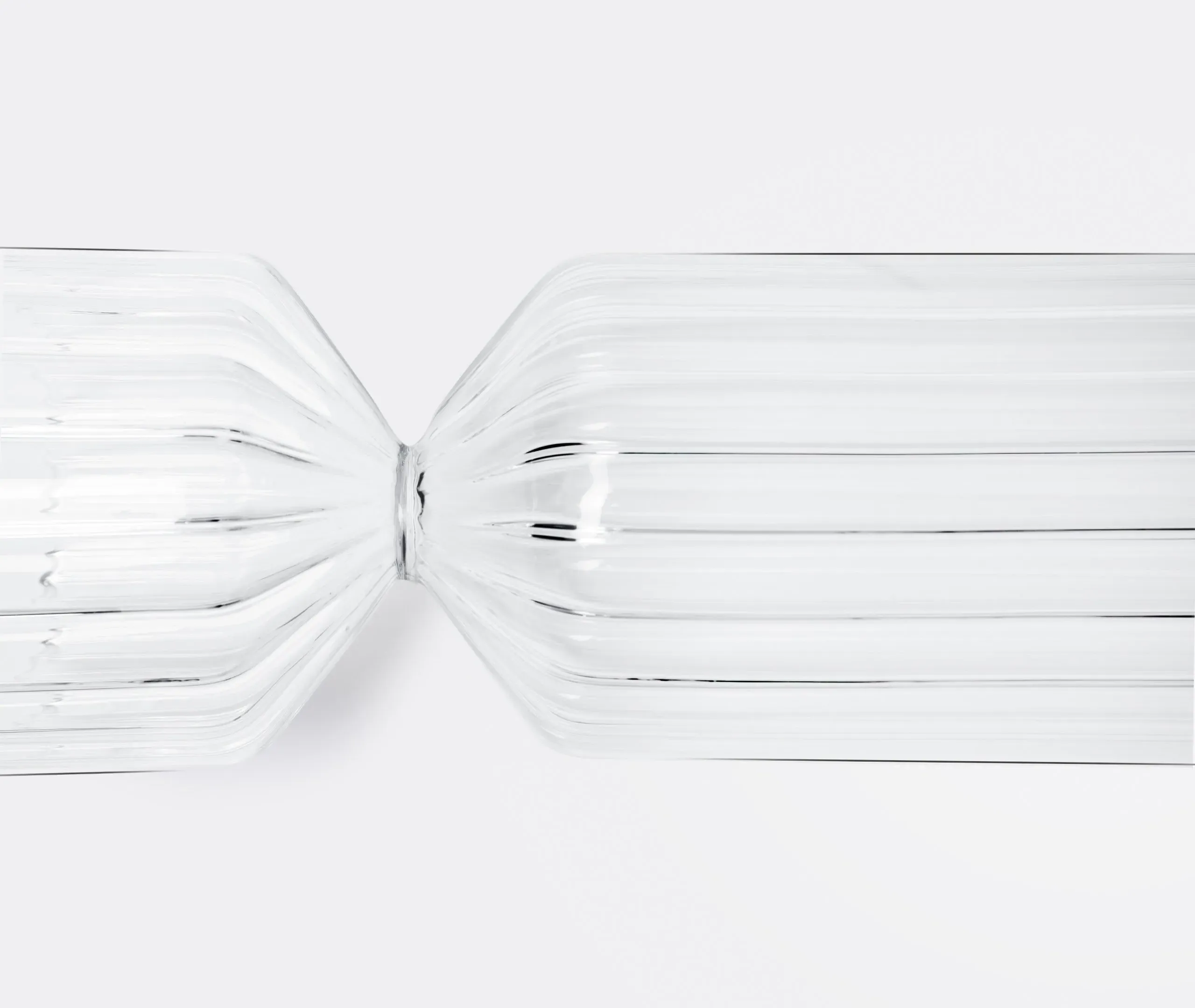 Small Hourglass Vase - Clear, Hand-Blown Glass