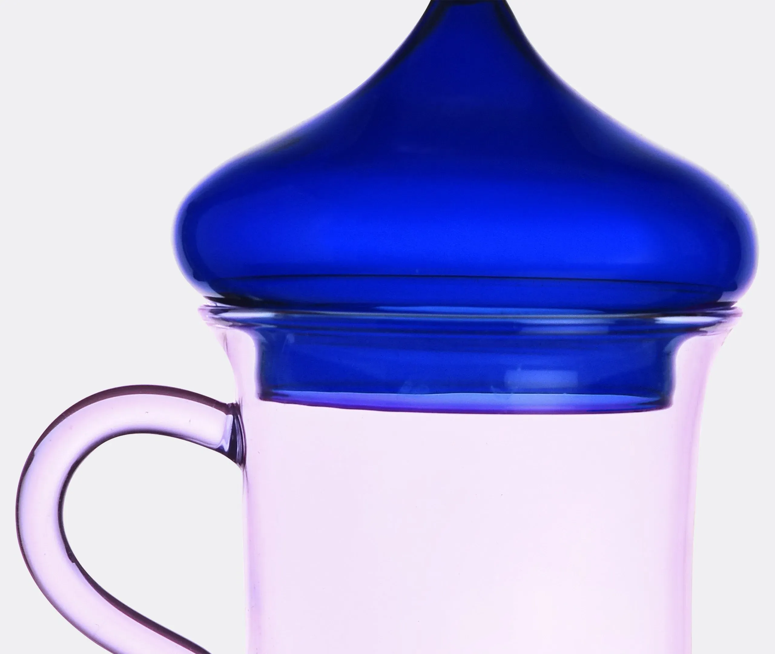 Sogni D'Oriente Tea Mug with Lid - Pink, Borosilicate Glass