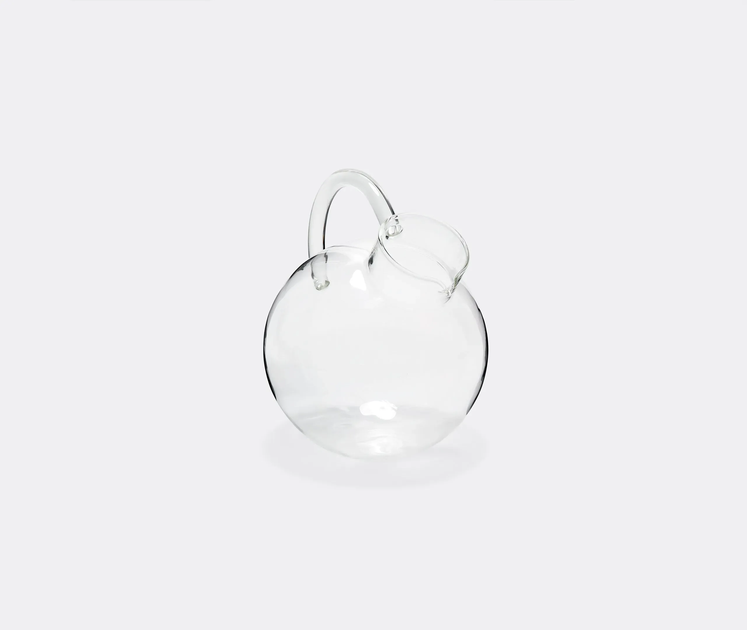 Spherical Glass Jug - Clear, Hand-Blown