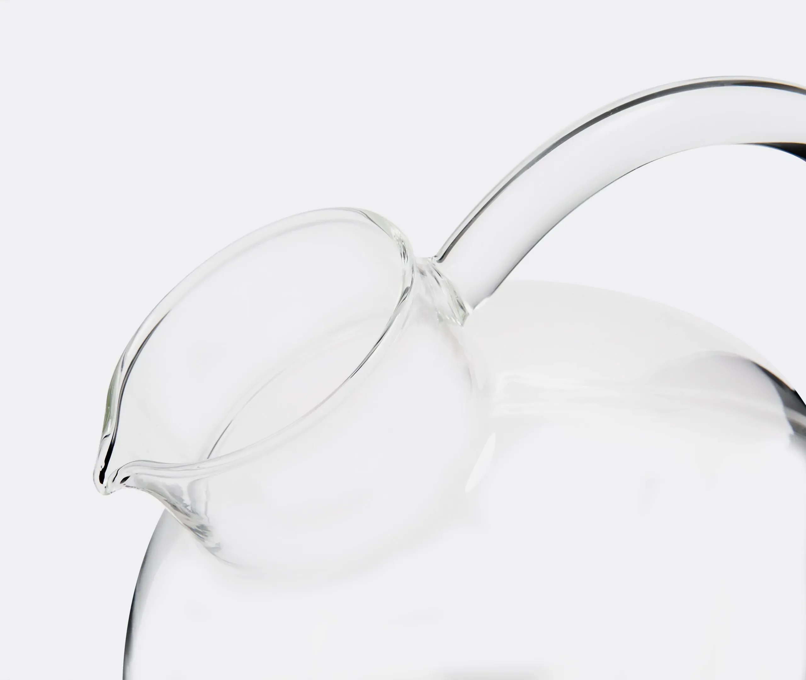 Spherical Glass Jug - Clear, Hand-Blown