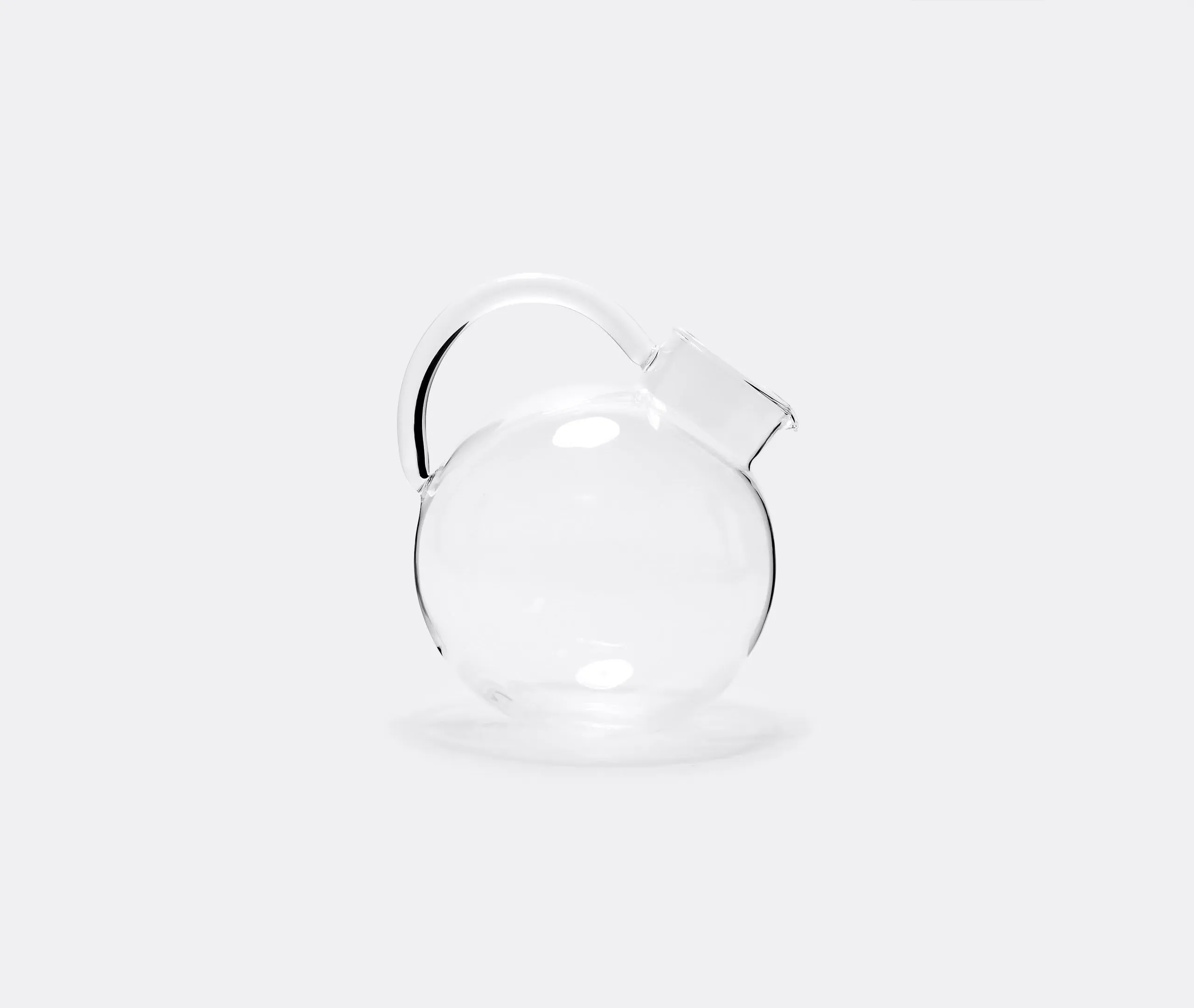 Spherical Glass Jug - Clear, Hand-Blown image