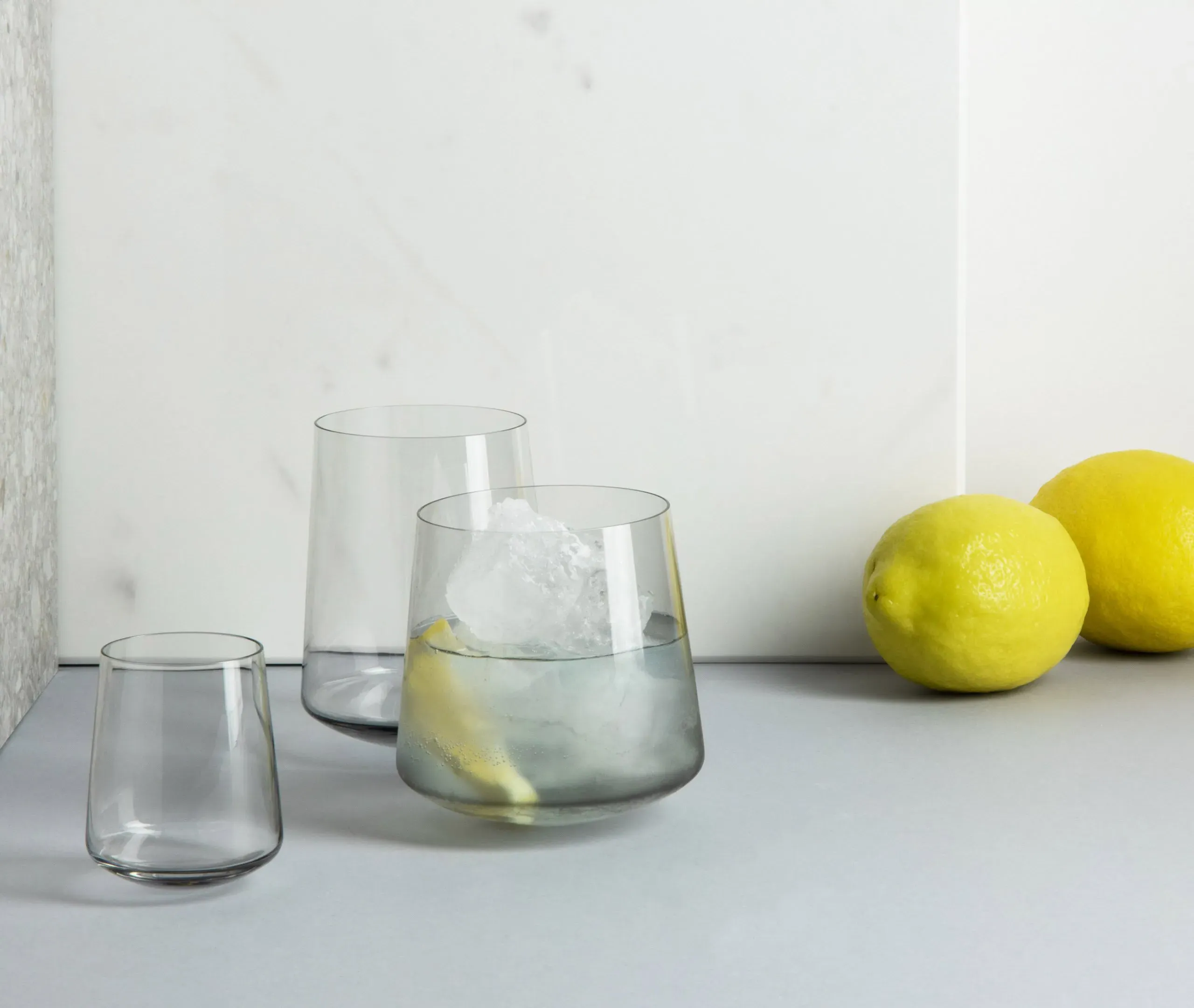 Stand Up White Wine Glass Set of Two - Smoke