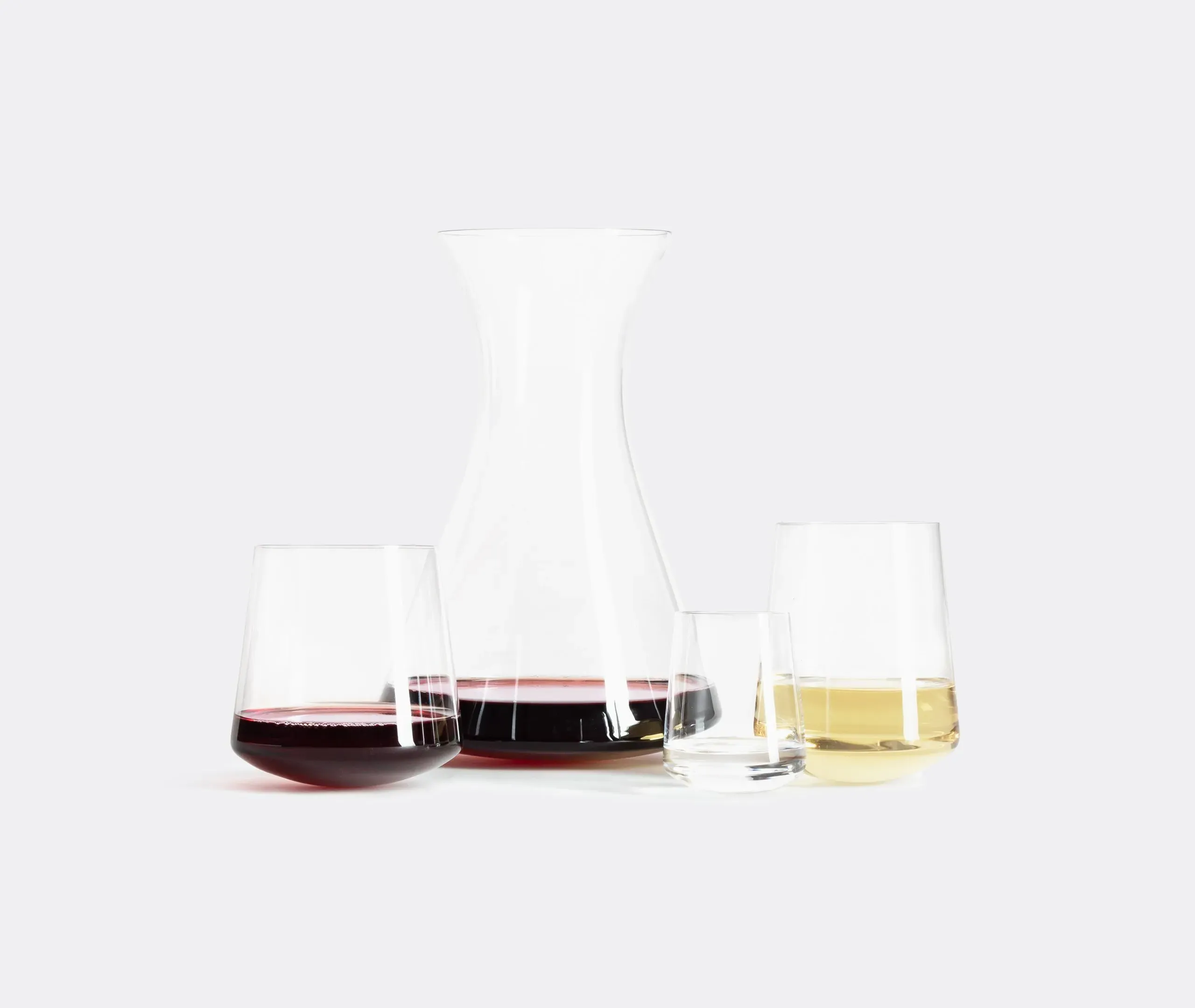 Stand Up White Wine Glass Set of Two - Transparent