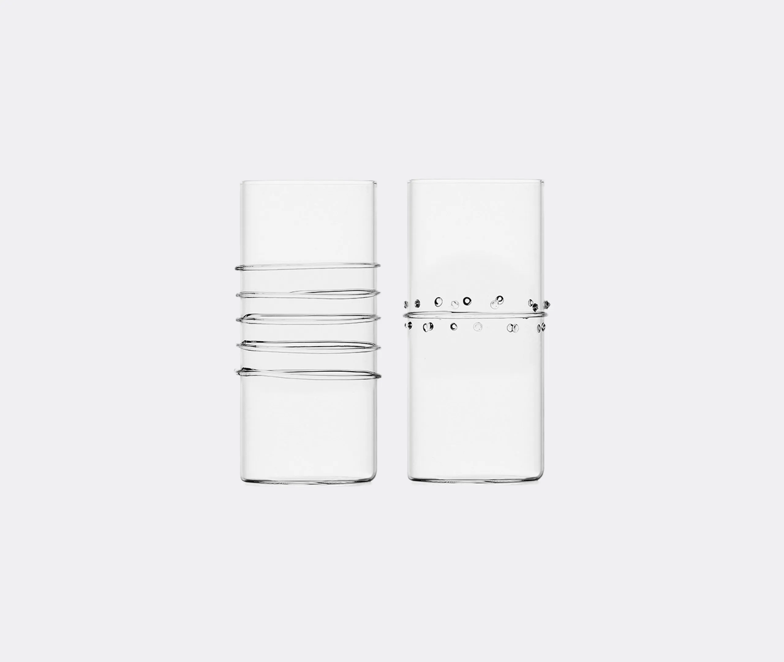 Tall Glass Set of 6 - Borosilicate Glass