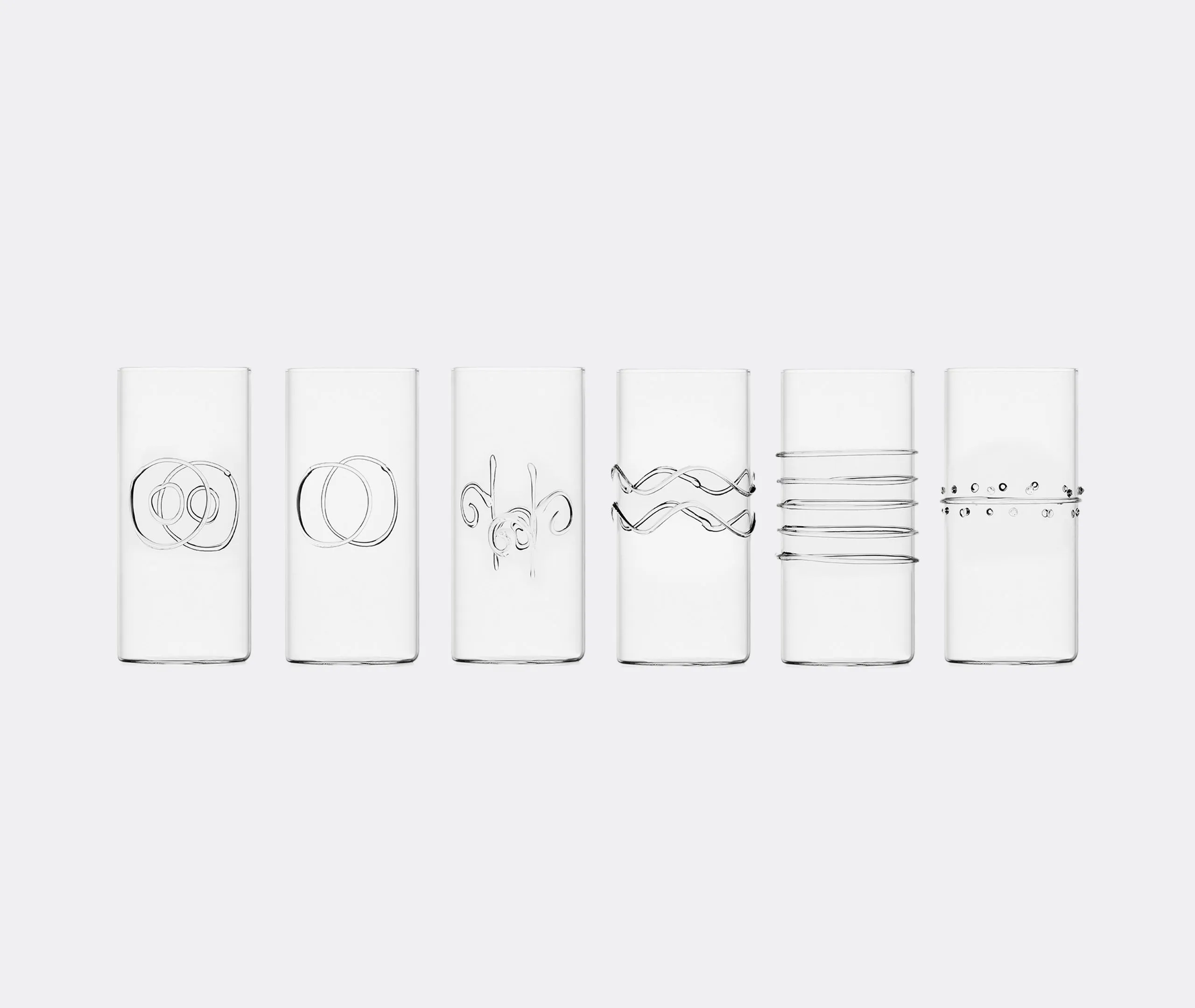 Tall Glass Set of 6 - Borosilicate Glass image