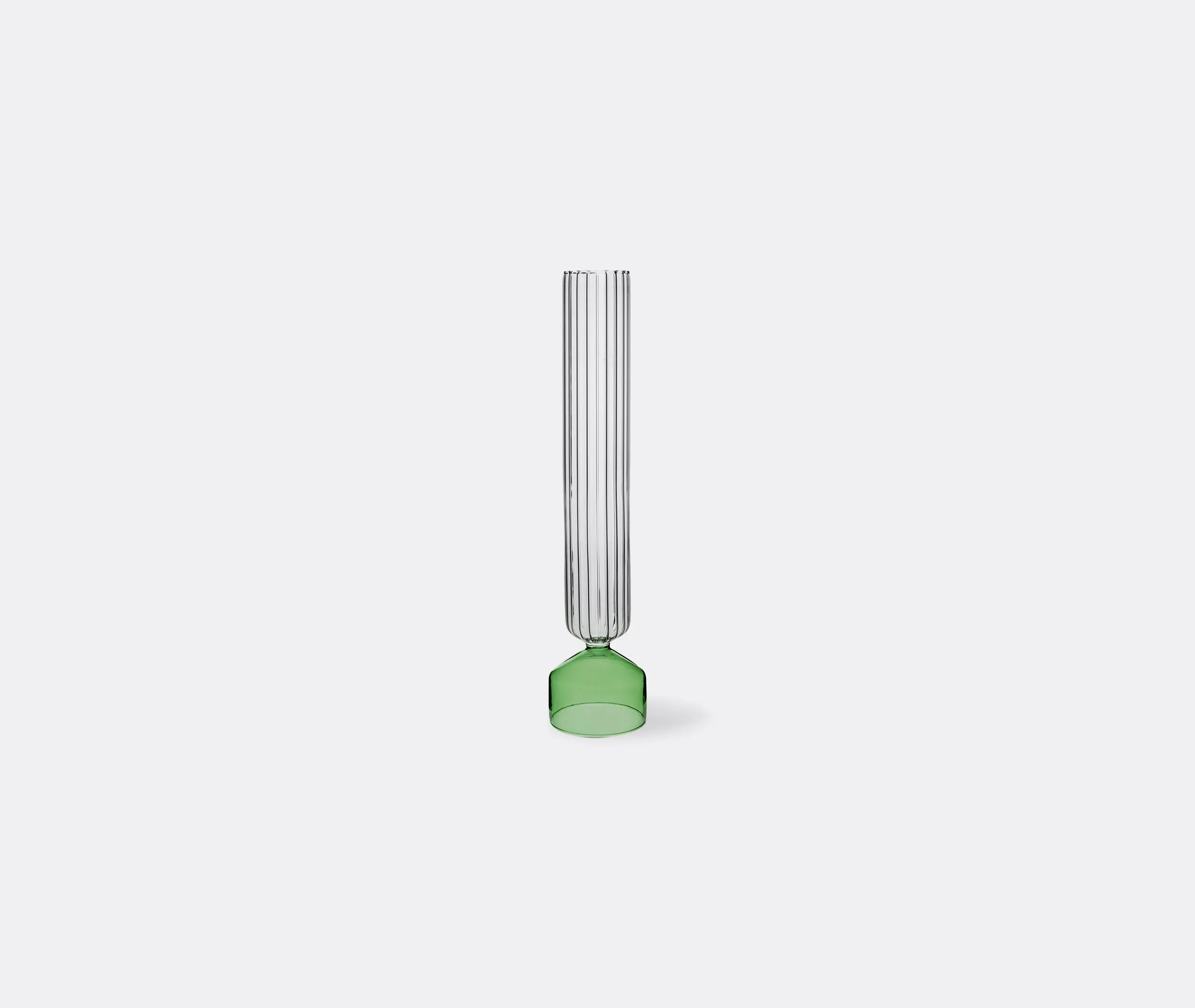 Tall Hourglass Vase Hand-Blown - Clear, Glass