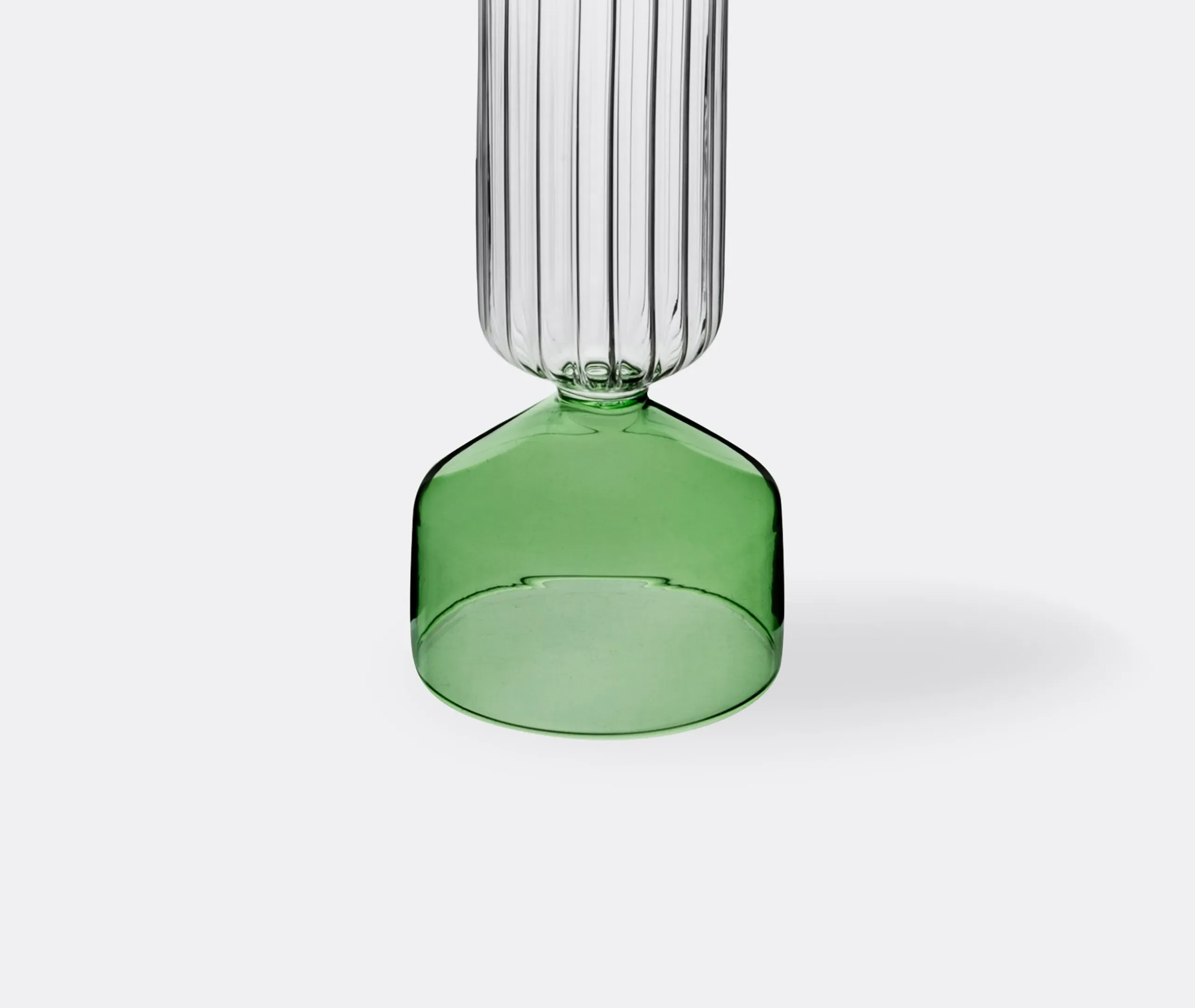 Tall Hourglass Vase Hand-Blown - Clear, Glass