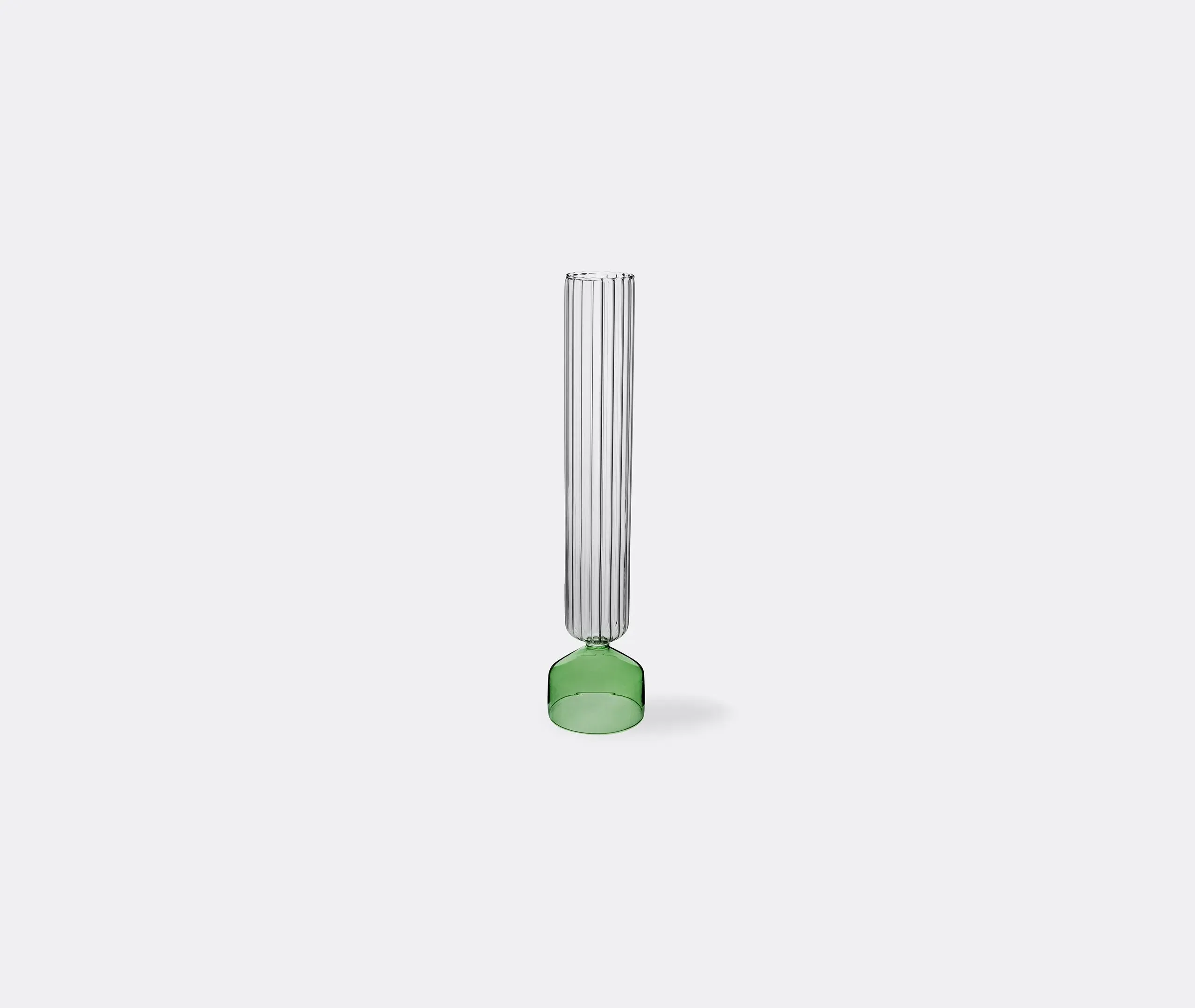 Tall Hourglass Vase Hand-Blown - Clear, Glass image