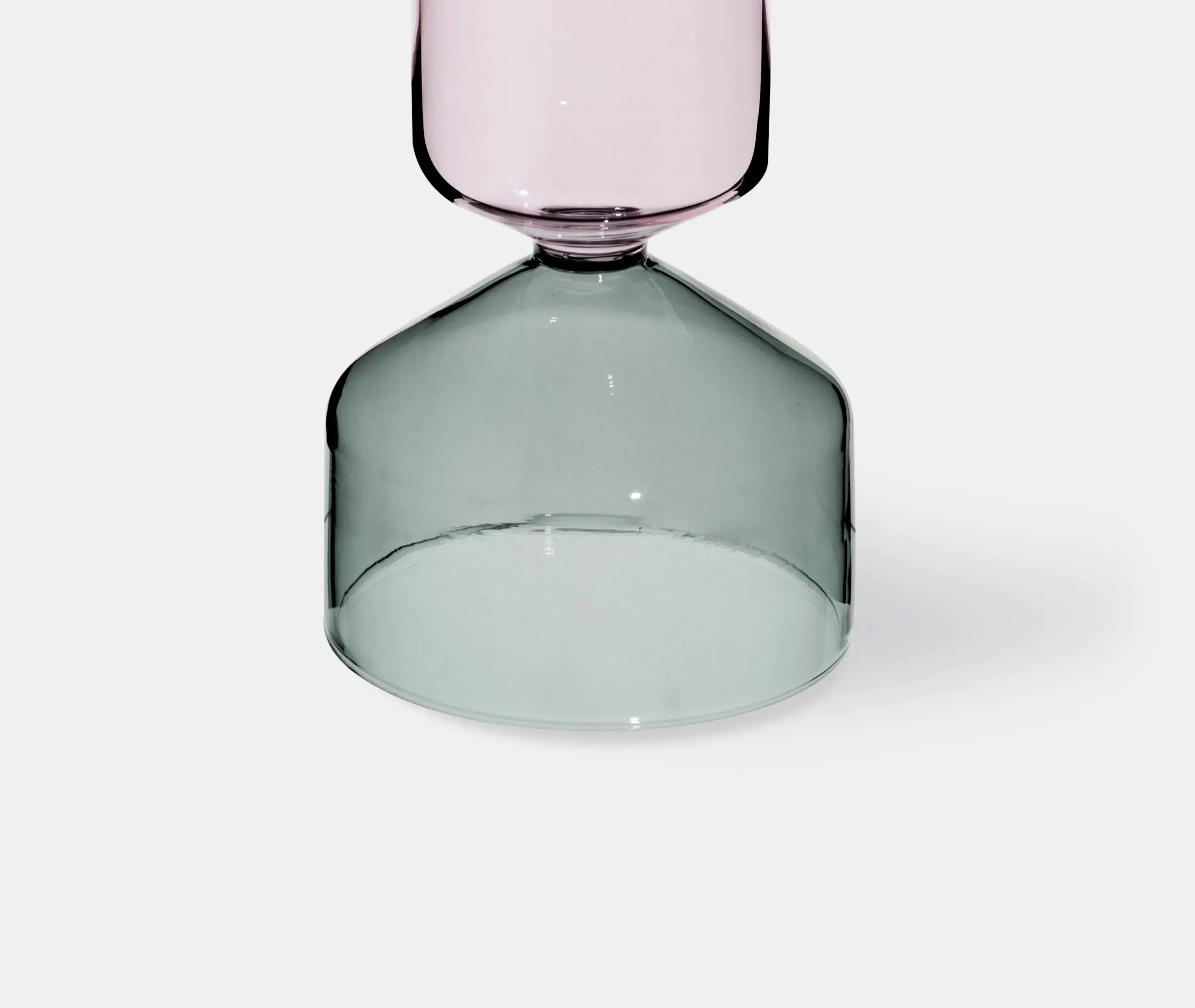Tall Hourglass Vase Hand-Blown - Pink, Glass
