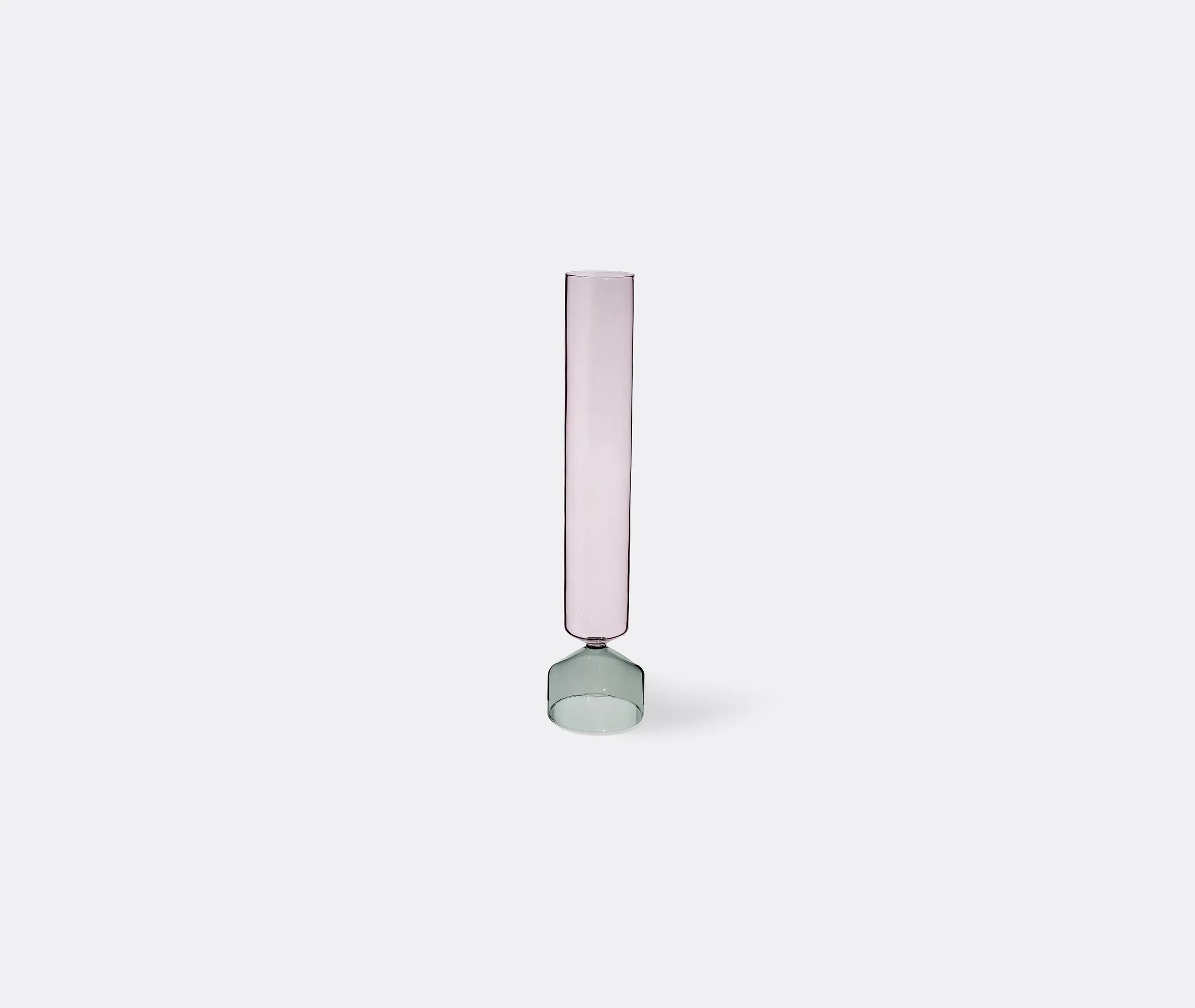 Tall Hourglass Vase Hand-Blown - Pink, Glass