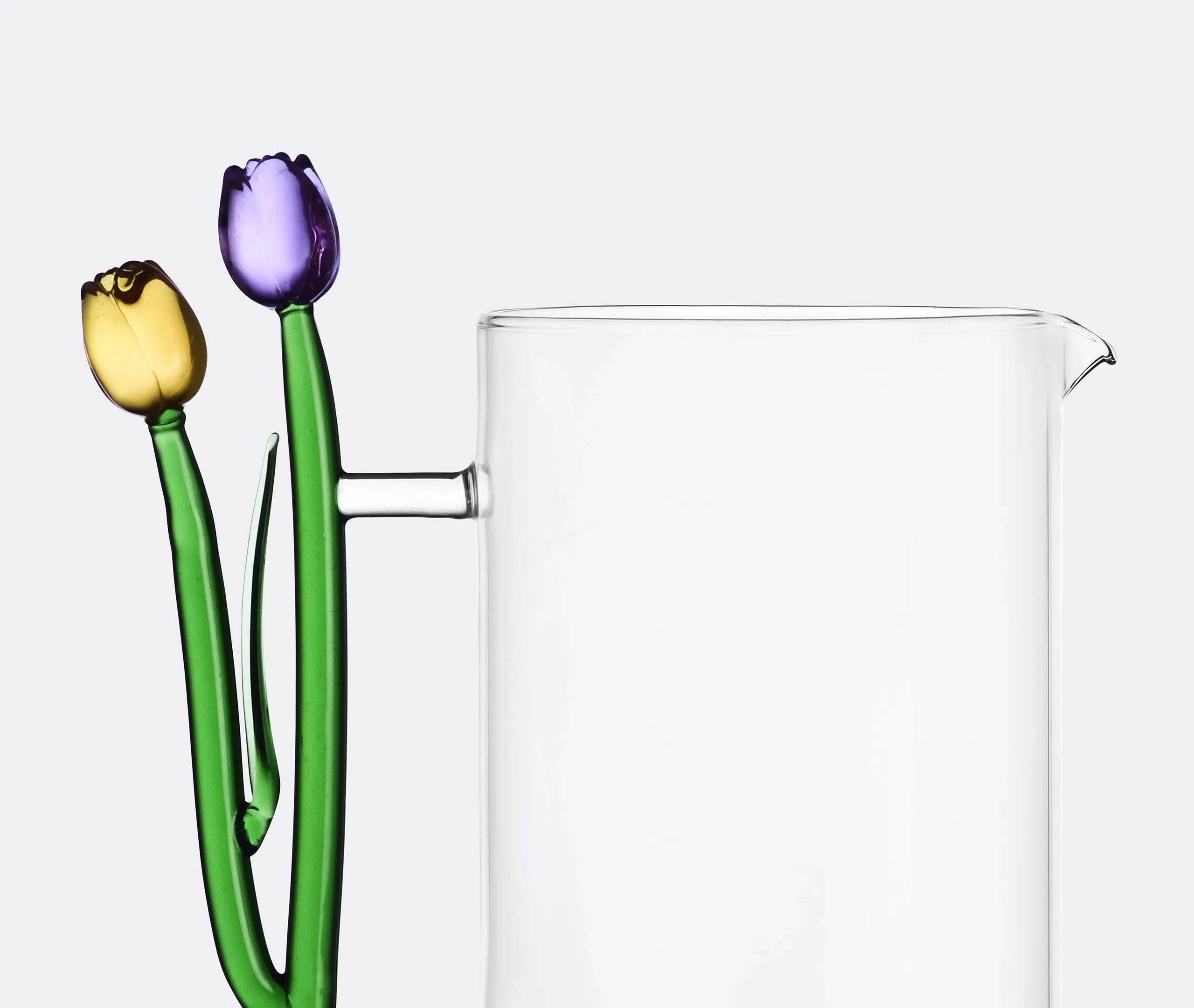Tulips Jug - Multicolour, Borosilicate Glass alternate view