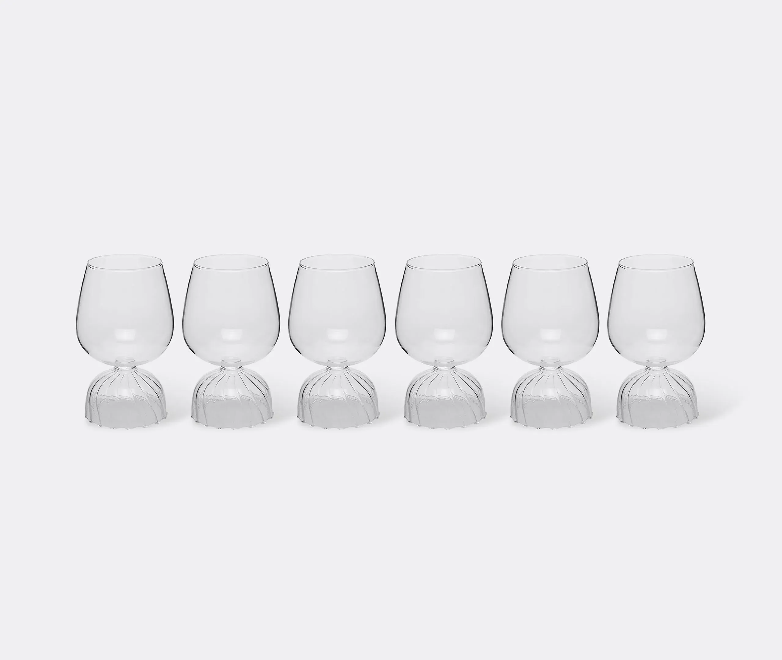 Tutu Red Wine Glass Set of Six - Clear